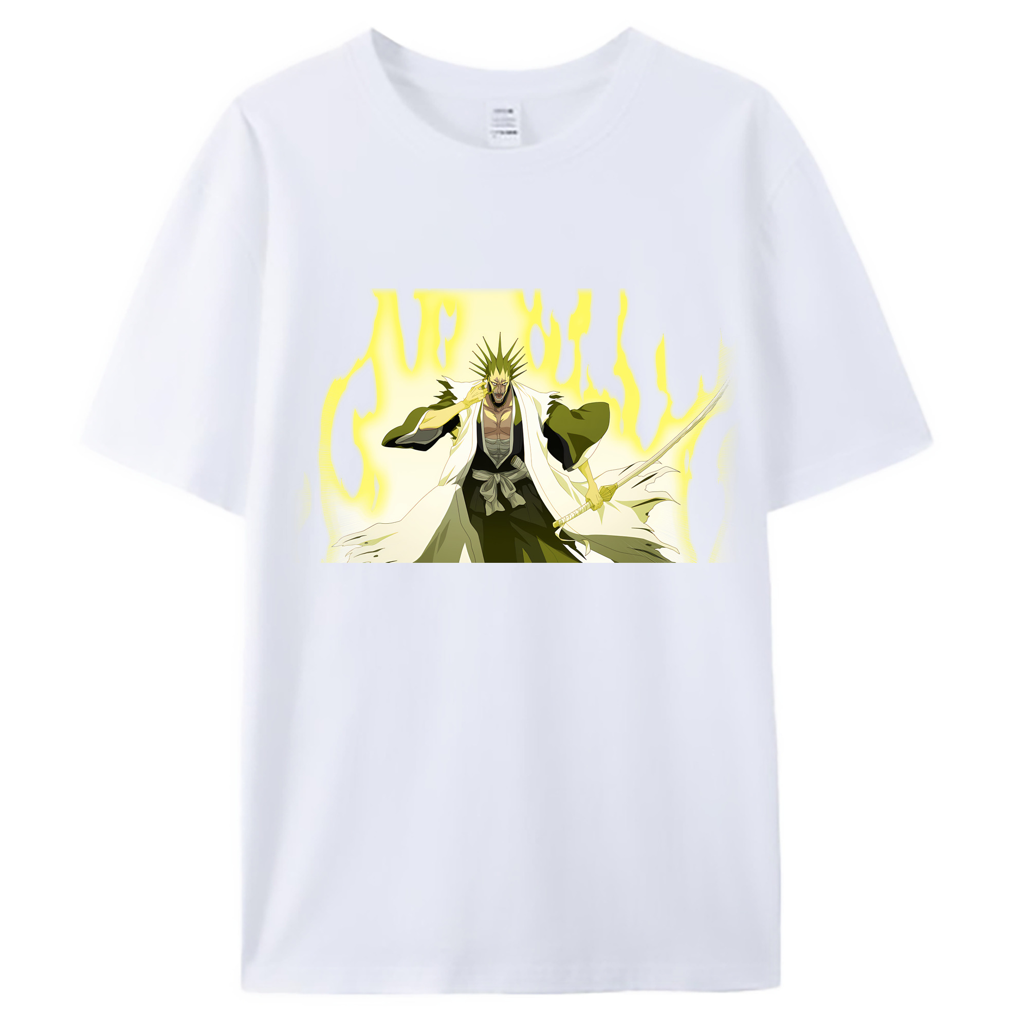 （画像用） ブリーチ ざらき けんぱち BLEACH Zaraki Kenpachi 綿100％ メンズ半袖Tシャツ｜肌触りやわらか＆通気性