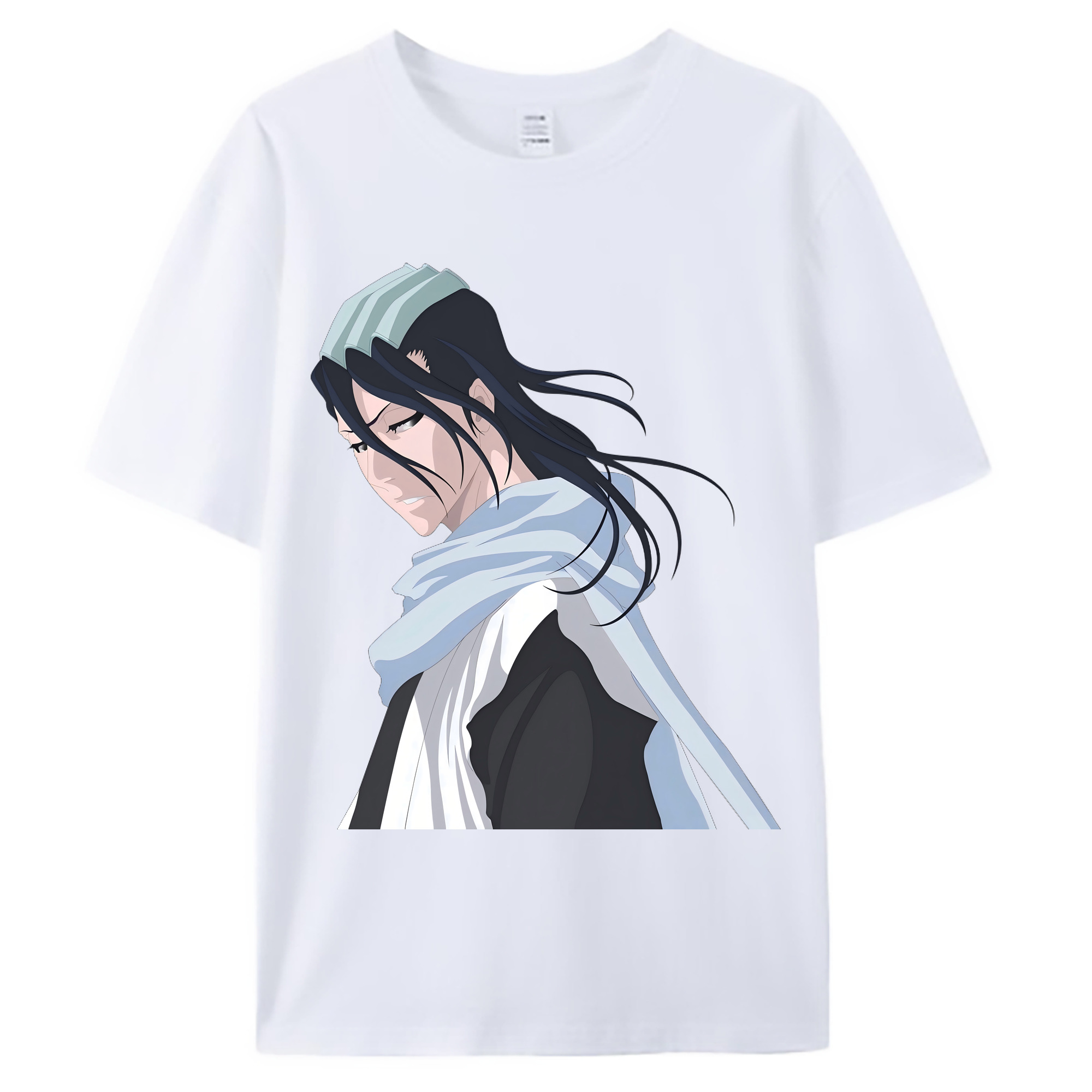 （画像用） ブリーチ くちき びゃくや BLEACH Kuchiki Byakuya 綿100％ メンズ半袖Tシャツ｜肌触りやわらか＆通気性