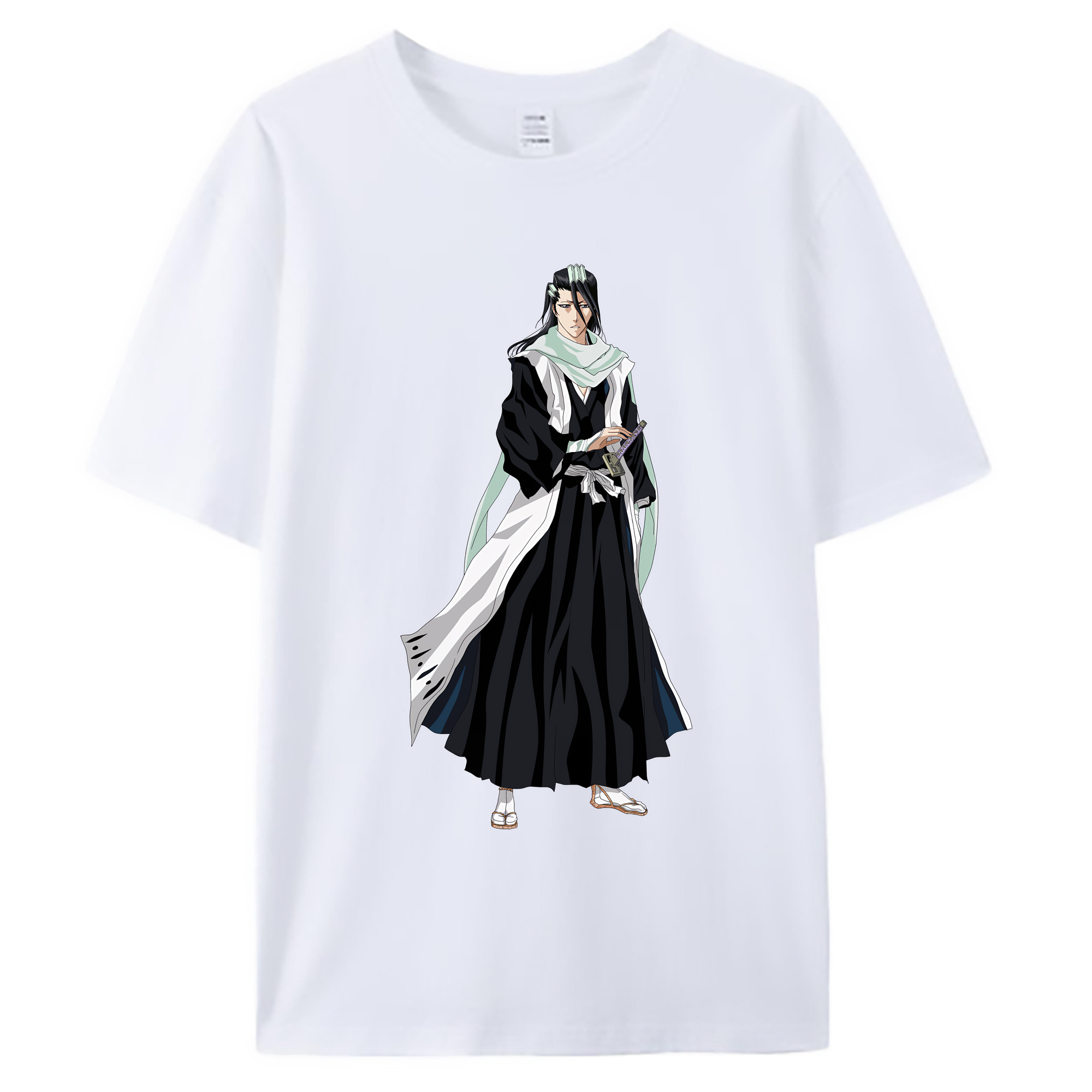 （画像用） ブリーチ くちき びゃくや BLEACH Kuchiki Byakuya 綿100％ メンズ半袖Tシャツ｜肌触りやわらか＆通気性