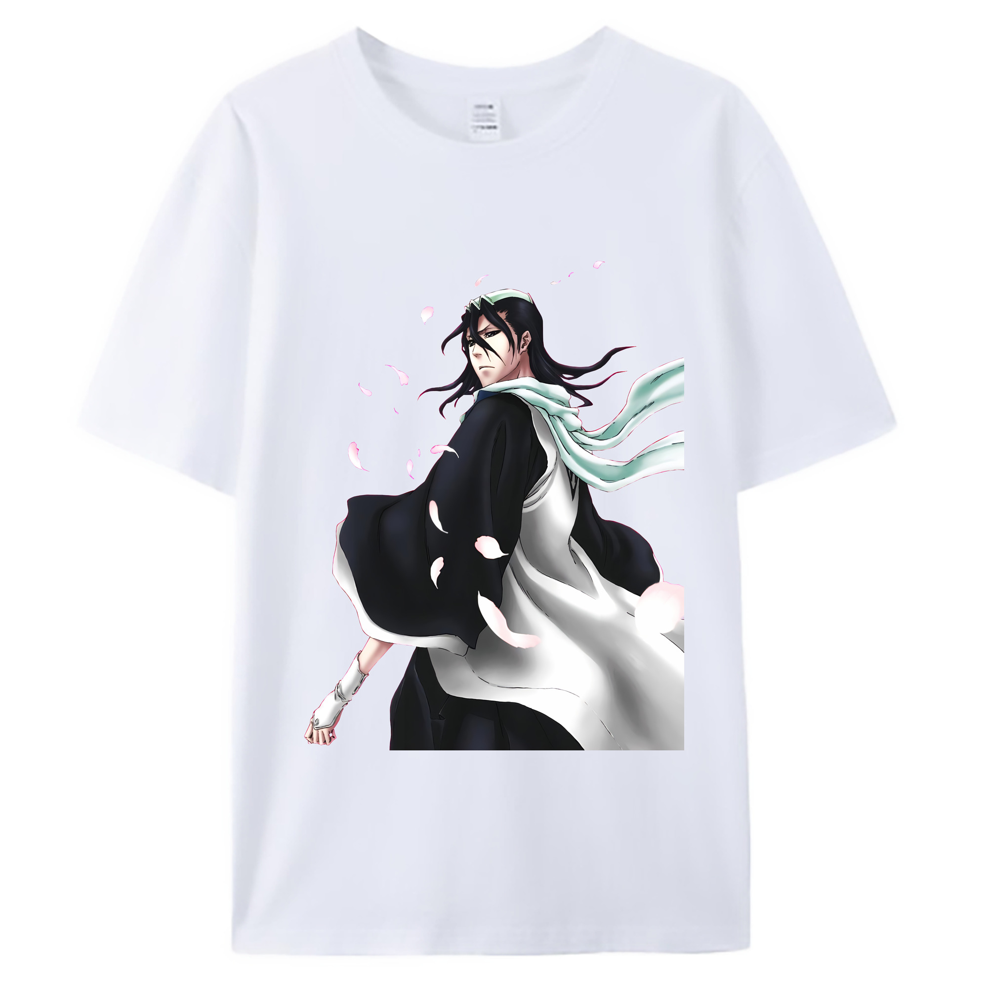 （画像用） ブリーチ くちき びゃくや BLEACH Kuchiki Byakuya 綿100％ メンズ半袖Tシャツ｜肌触りやわらか＆通気性