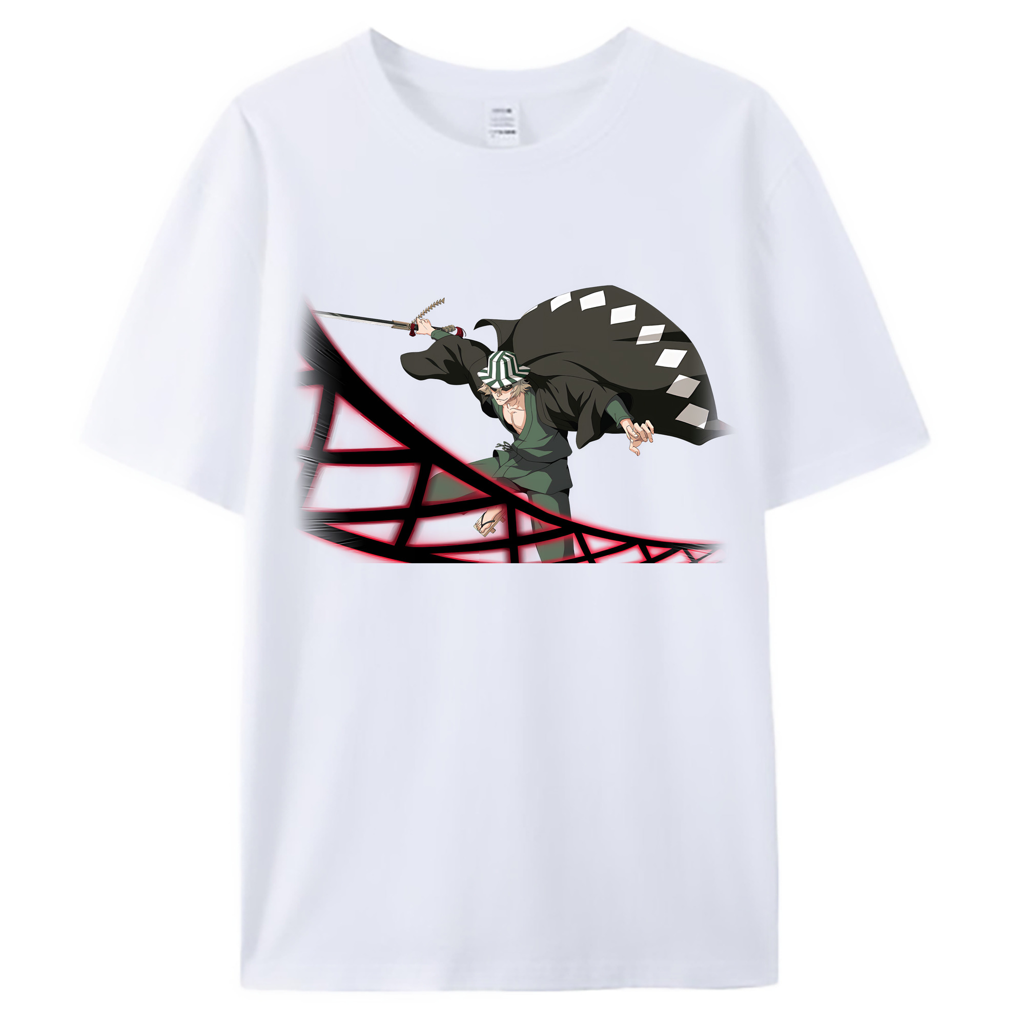（画像用） "ブリーチ 浦原 喜助（うらはら きすけ） BLEACH Urahara Kisuke " 綿100％ メンズ半袖Tシャツ｜肌触りやわらか＆通気性