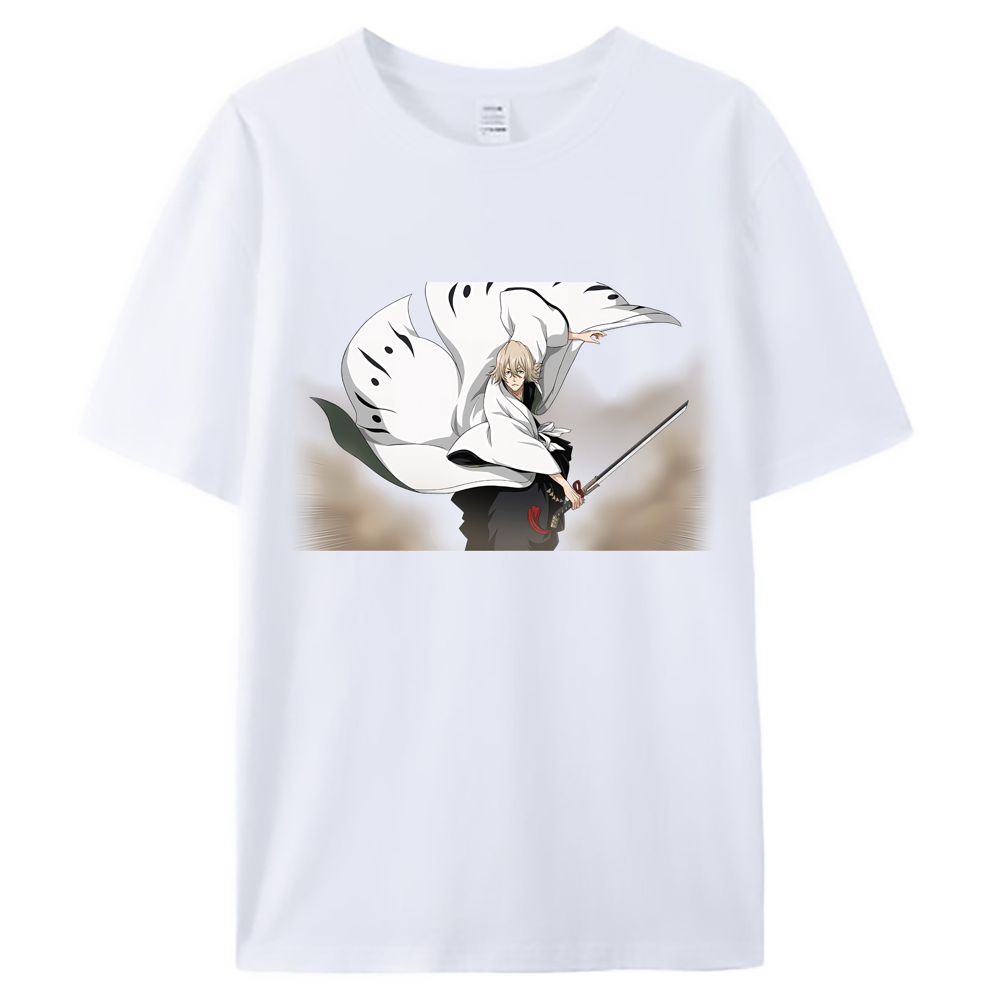 （画像用） "ブリーチ 浦原 喜助（うらはら きすけ） BLEACH Urahara Kisuke " 綿100％ メンズ半袖Tシャツ｜肌触りやわらか＆通気性