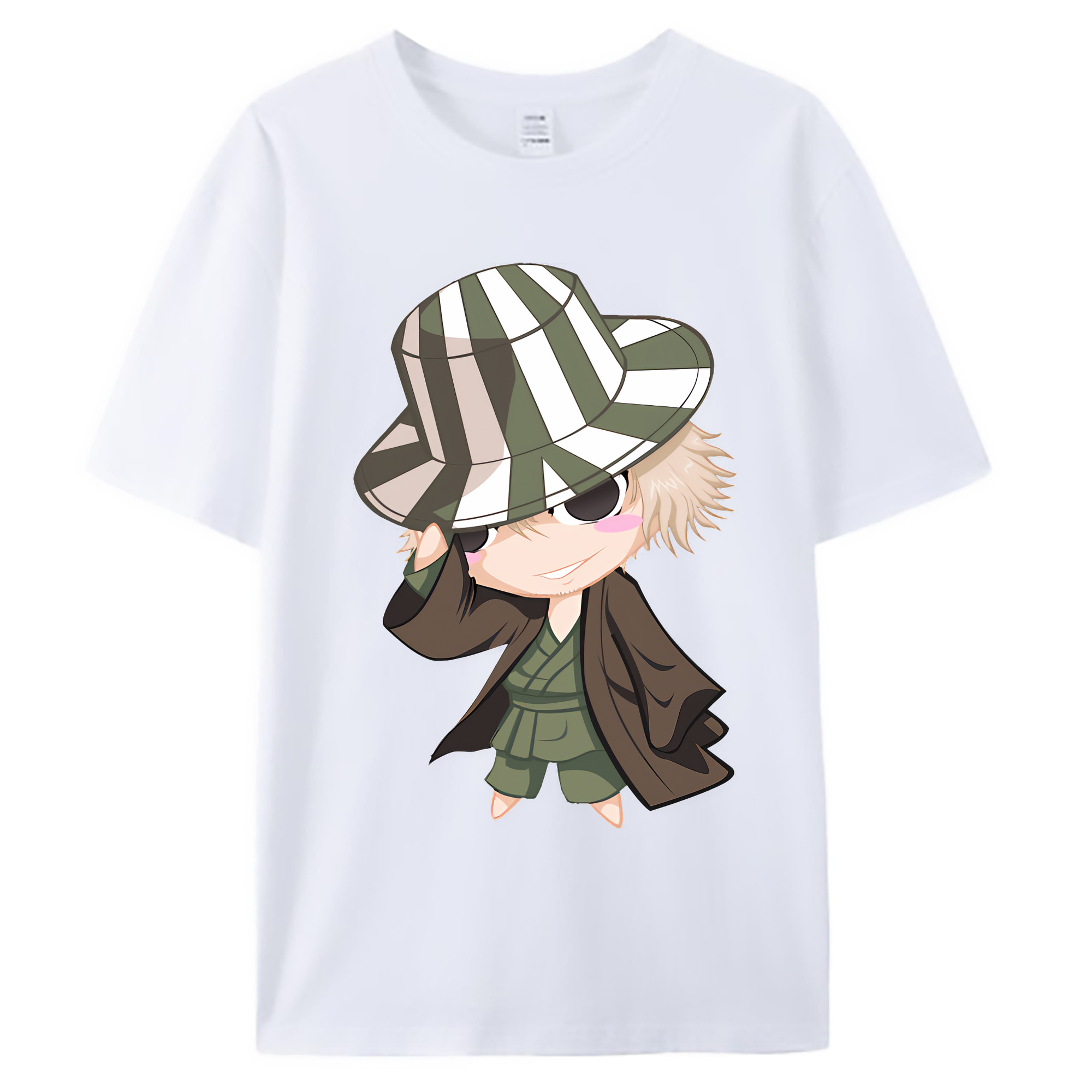 （画像用） "ブリーチ 浦原 喜助（うらはら きすけ） BLEACH Urahara Kisuke " 綿100％ メンズ半袖Tシャツ｜肌触りやわらか＆通気性