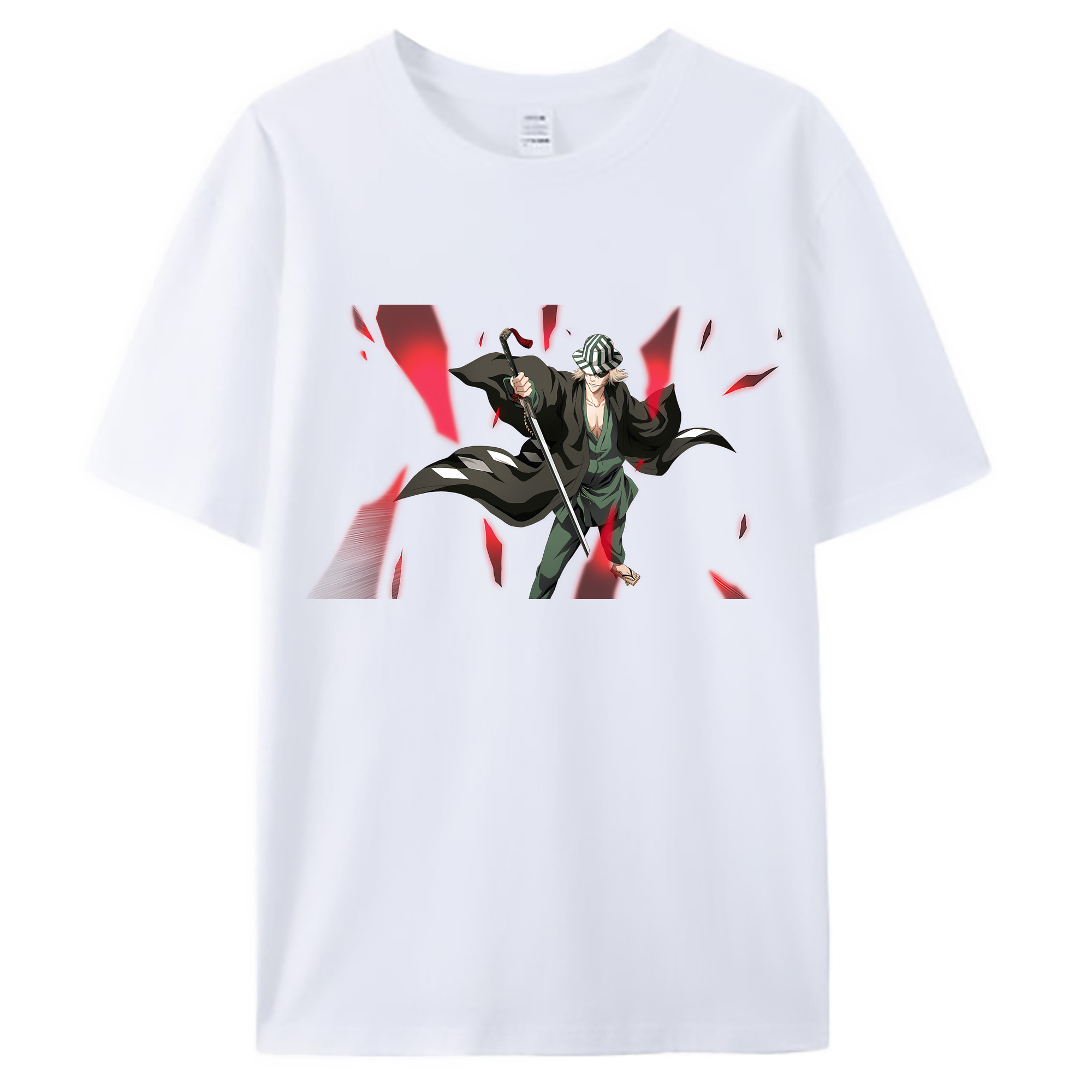 （画像用） "ブリーチ 浦原 喜助（うらはら きすけ） BLEACH Urahara Kisuke " 綿100％ メンズ半袖Tシャツ｜肌触りやわらか＆通気性