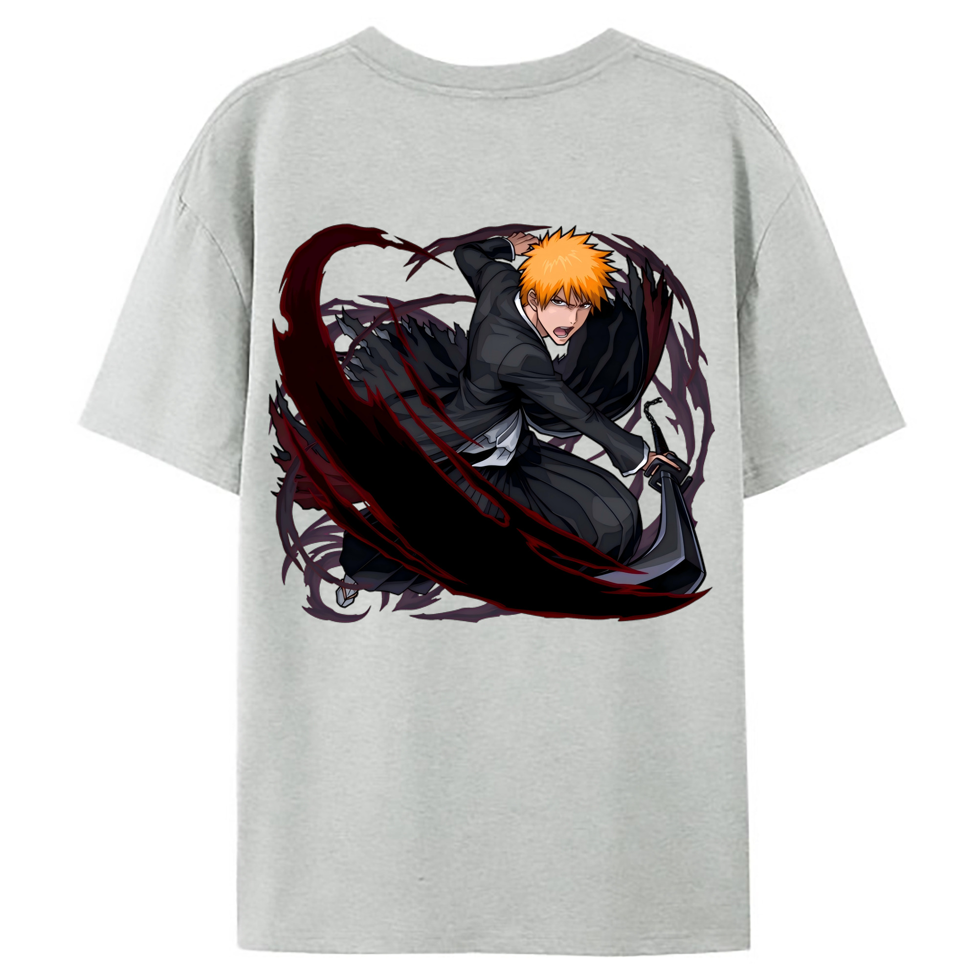 （画像用） ブリーチ 黒崎一護（くろさき いちご）BLEACH Kurosaki Ichigo レディース半袖Tシャツ(バックプリント)
