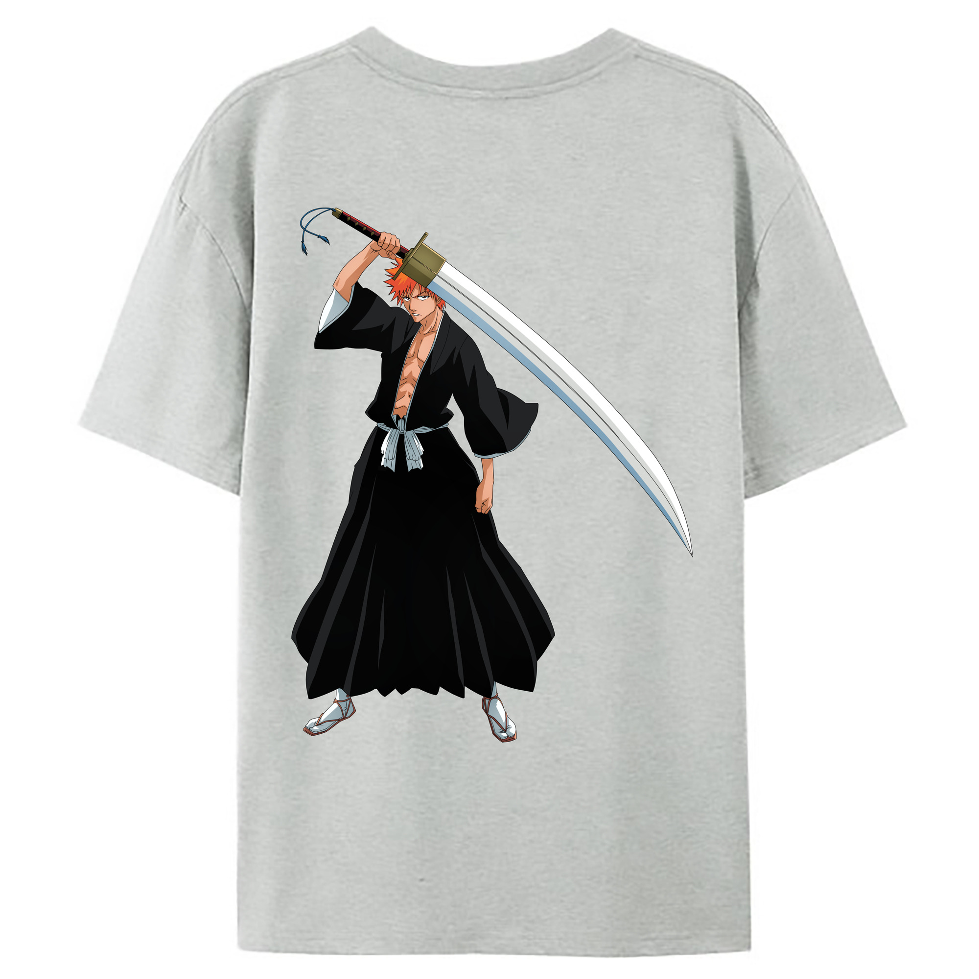 （画像用） ブリーチ 黒崎一護（くろさき いちご）BLEACH Kurosaki Ichigo レディース半袖Tシャツ(バックプリント)