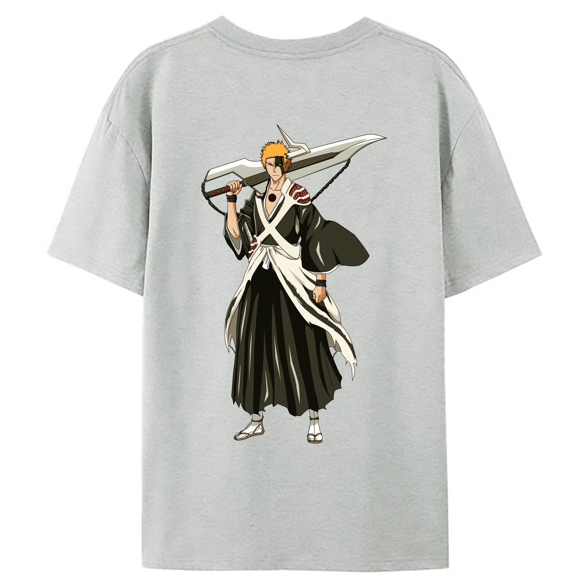 （画像用） ブリーチ 黒崎一護（くろさき いちご）BLEACH Kurosaki Ichigo レディース半袖Tシャツ(バックプリント)