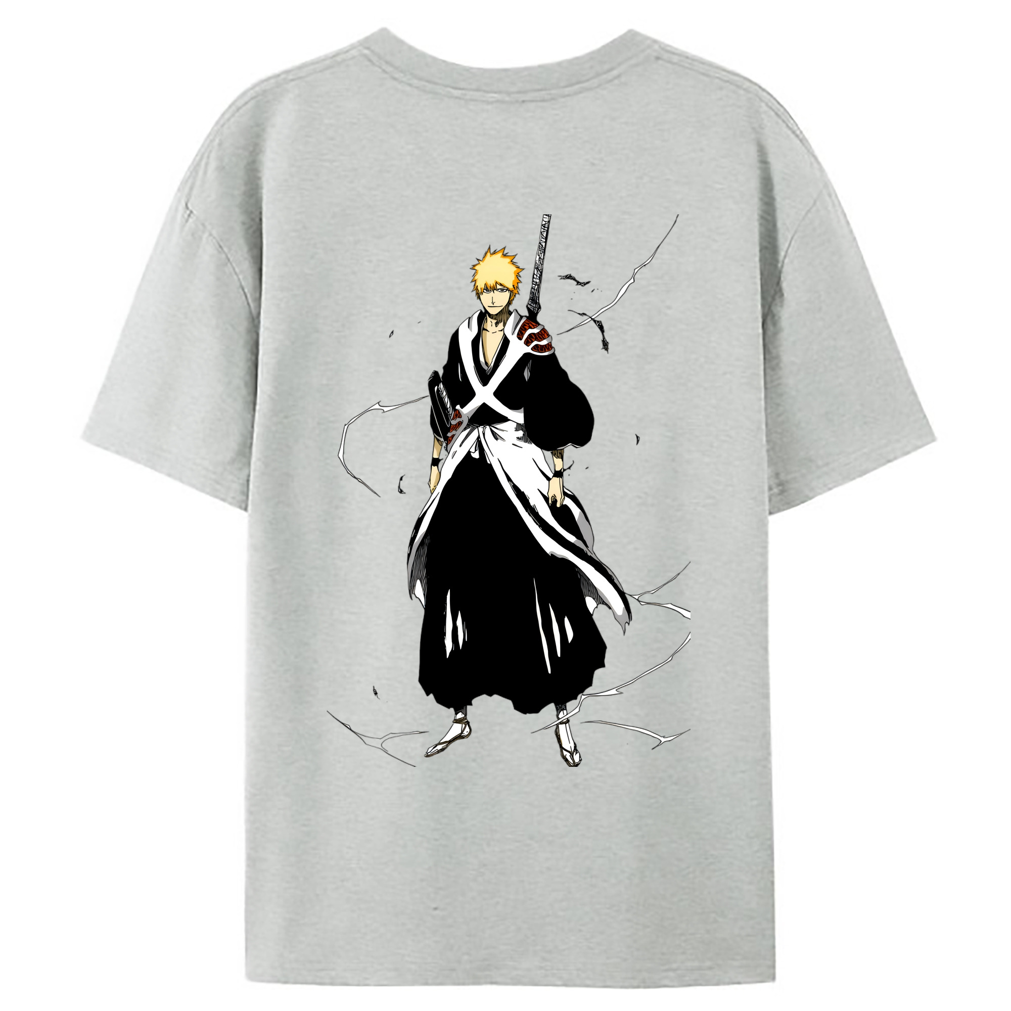 （画像用） ブリーチ 黒崎一護（くろさき いちご）BLEACH Kurosaki Ichigo レディース半袖Tシャツ(バックプリント)