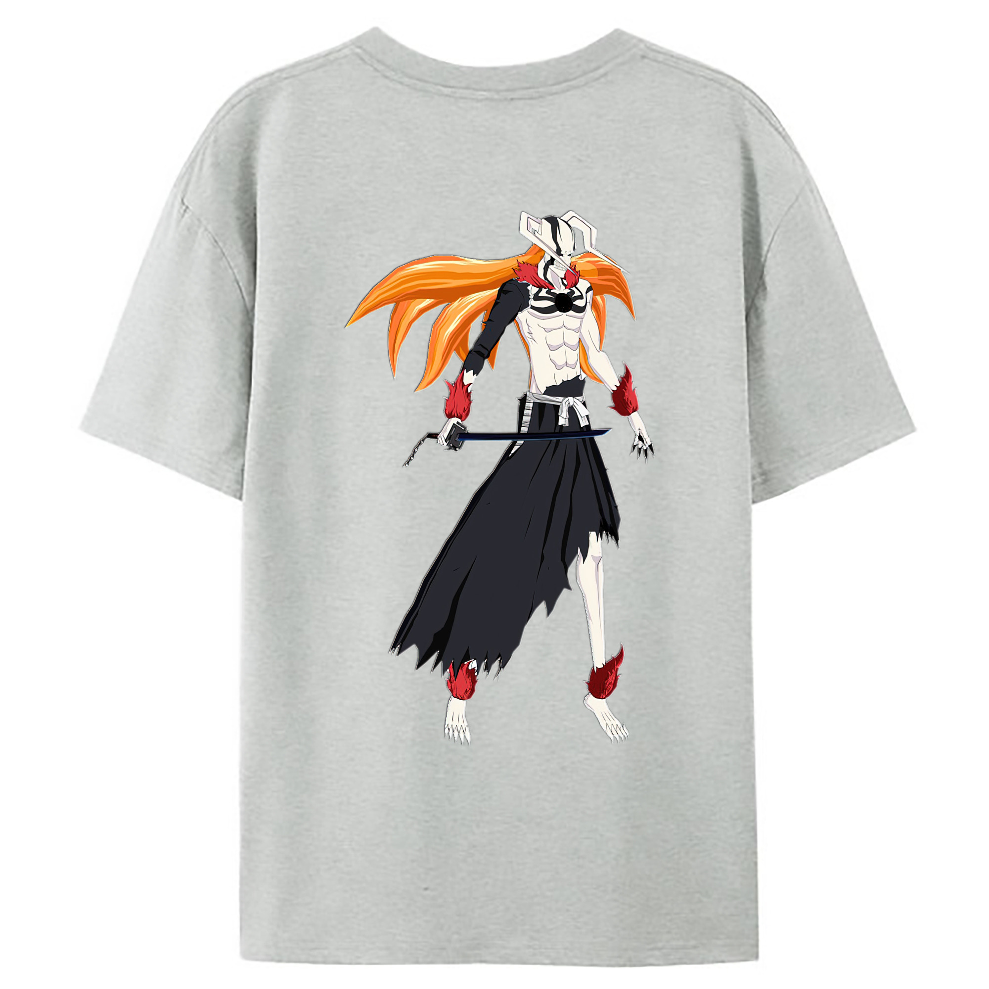 （画像用） ブリーチ 黒崎一護（くろさき いちご）BLEACH Kurosaki Ichigo レディース半袖Tシャツ(バックプリント)