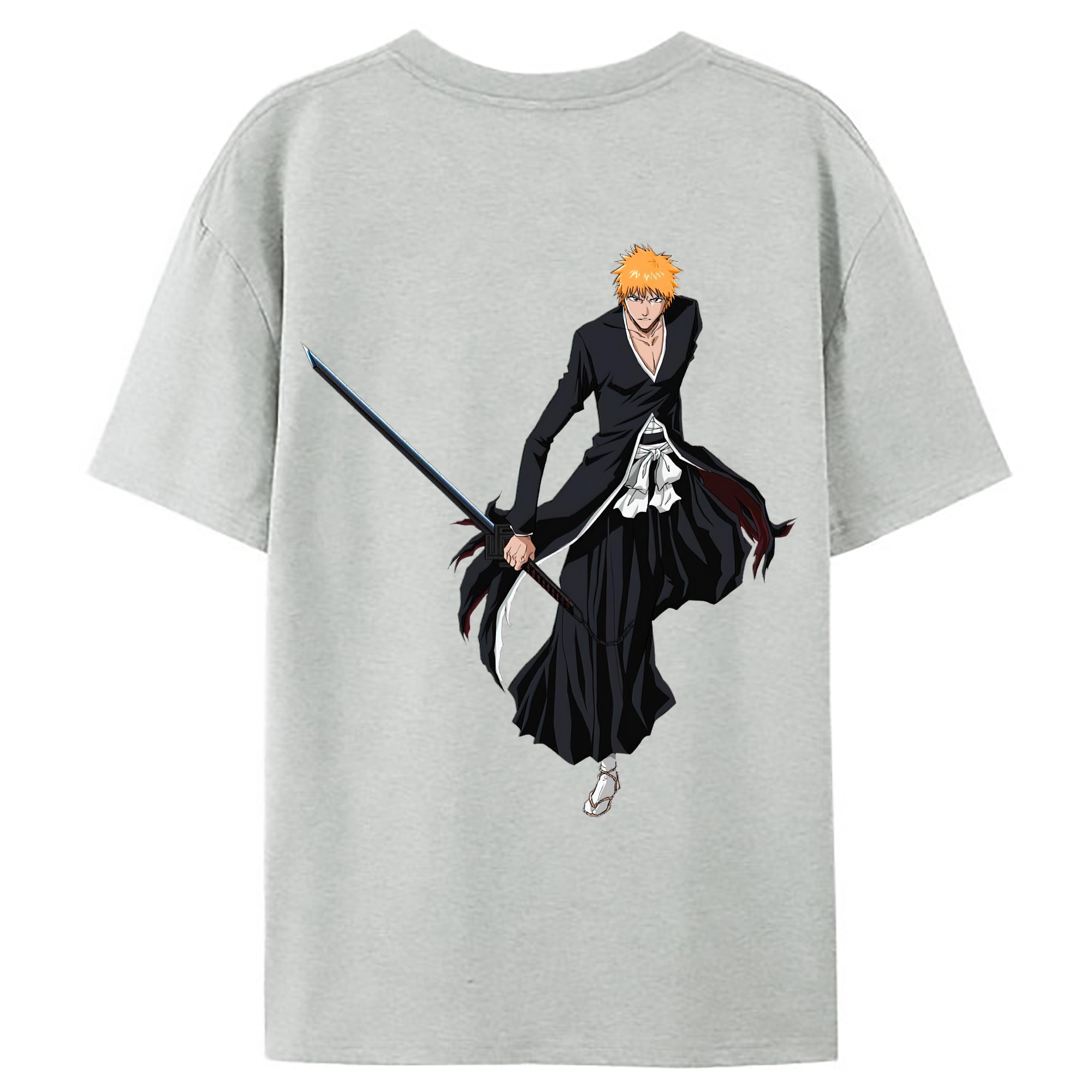 （画像用） ブリーチ 黒崎一護（くろさき いちご）BLEACH Kurosaki Ichigo レディース半袖Tシャツ(バックプリント)