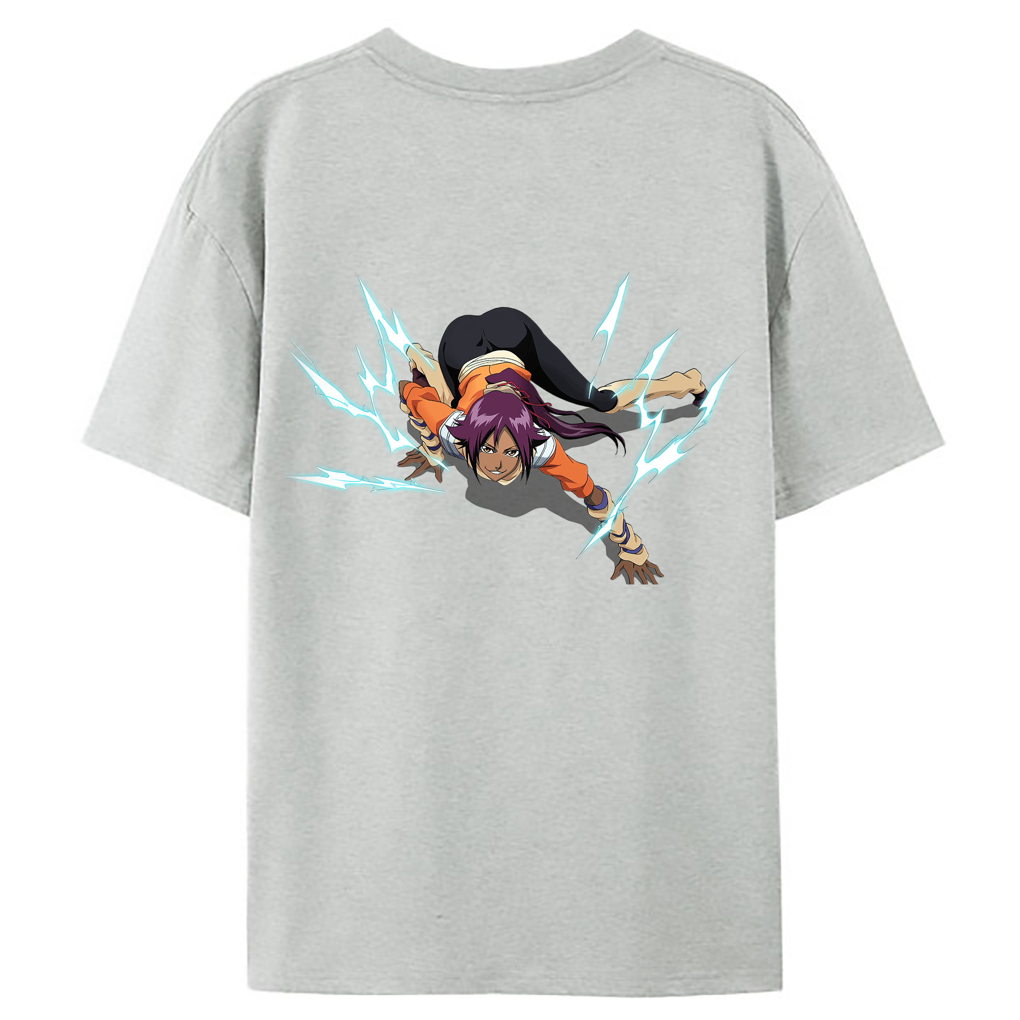 （画像用） ブリーチ 四楓院 夜一（しほういん よるいち） BLEACH Shihouin Yoruichi レディース半袖Tシャツ(バックプリント)