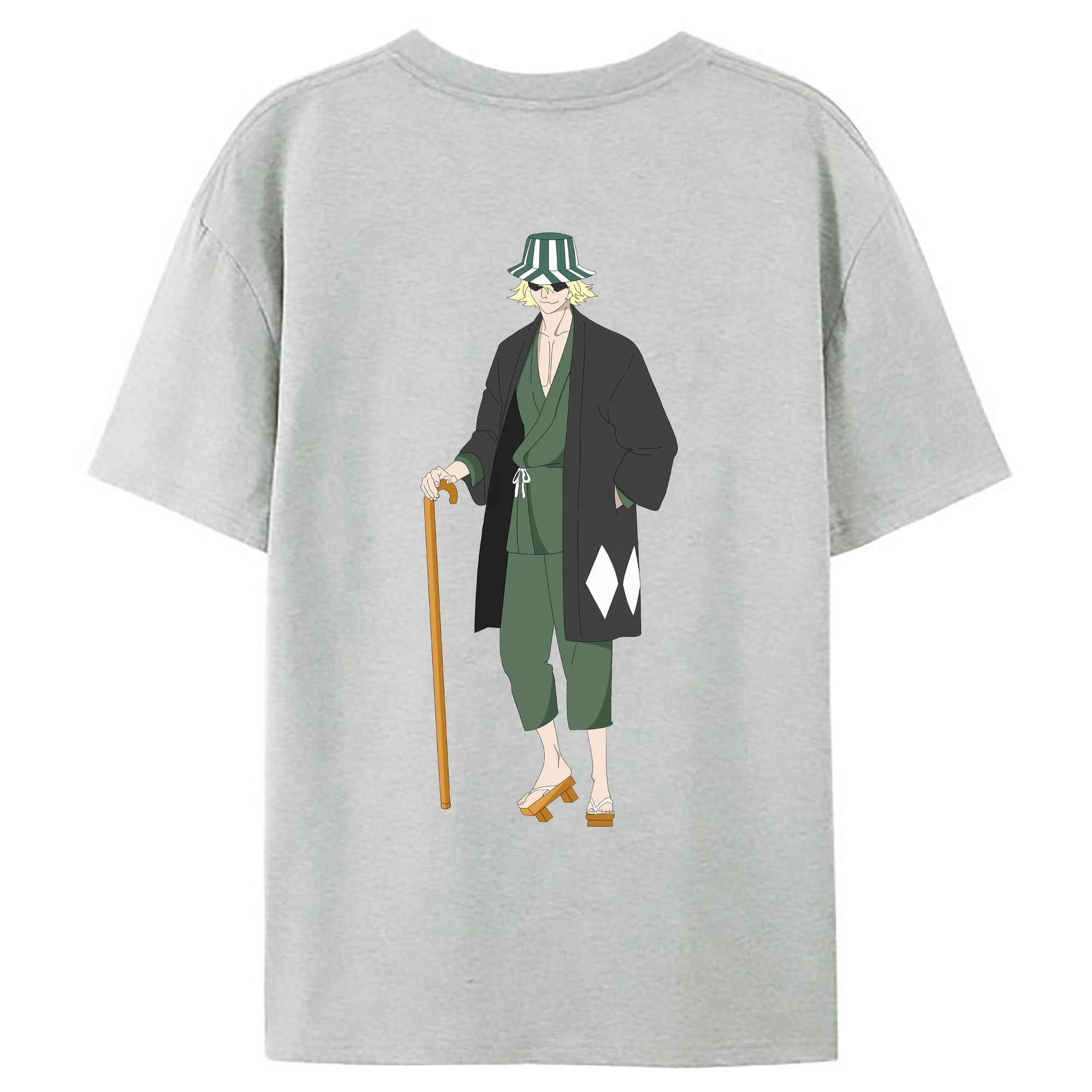 （画像用） "ブリーチ 浦原 喜助（うらはら きすけ） BLEACH Urahara Kisuke " レディース半袖Tシャツ(バックプリント)