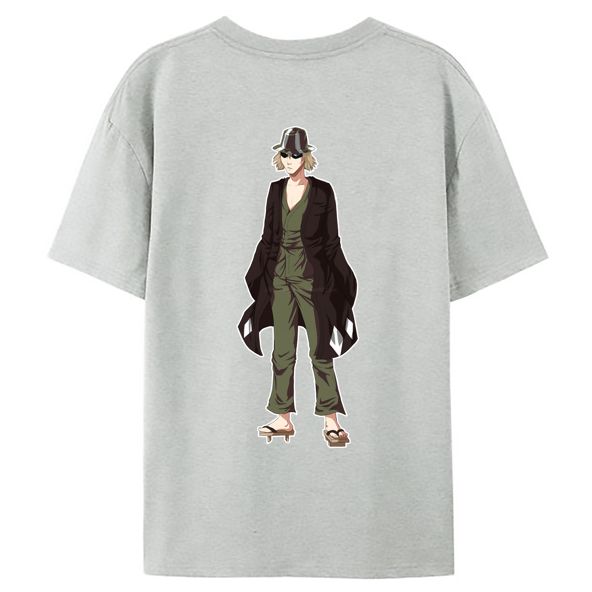 （画像用） "ブリーチ 浦原 喜助（うらはら きすけ） BLEACH Urahara Kisuke " レディース半袖Tシャツ(バックプリント)