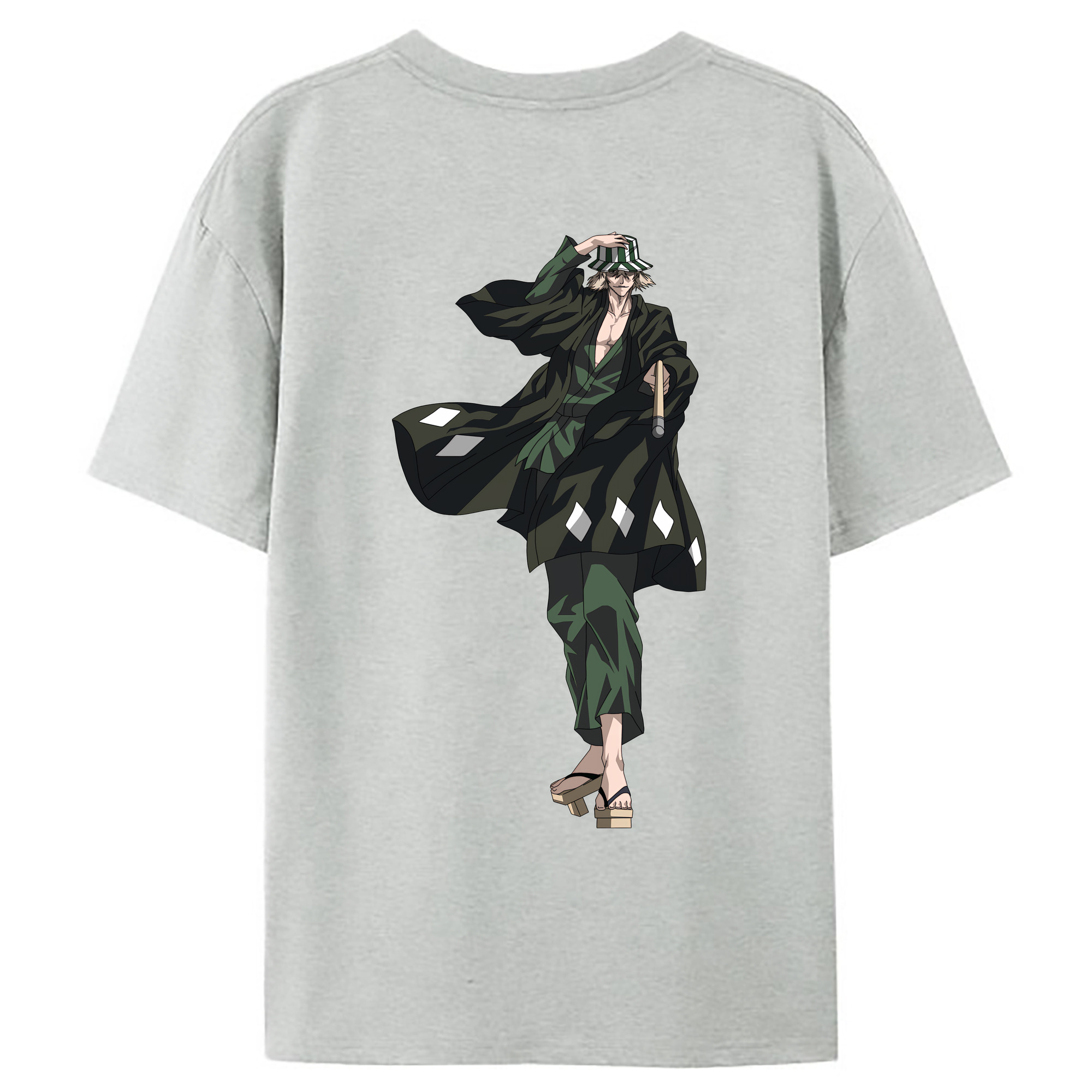 （画像用） "ブリーチ 浦原 喜助（うらはら きすけ） BLEACH Urahara Kisuke " レディース半袖Tシャツ(バックプリント)