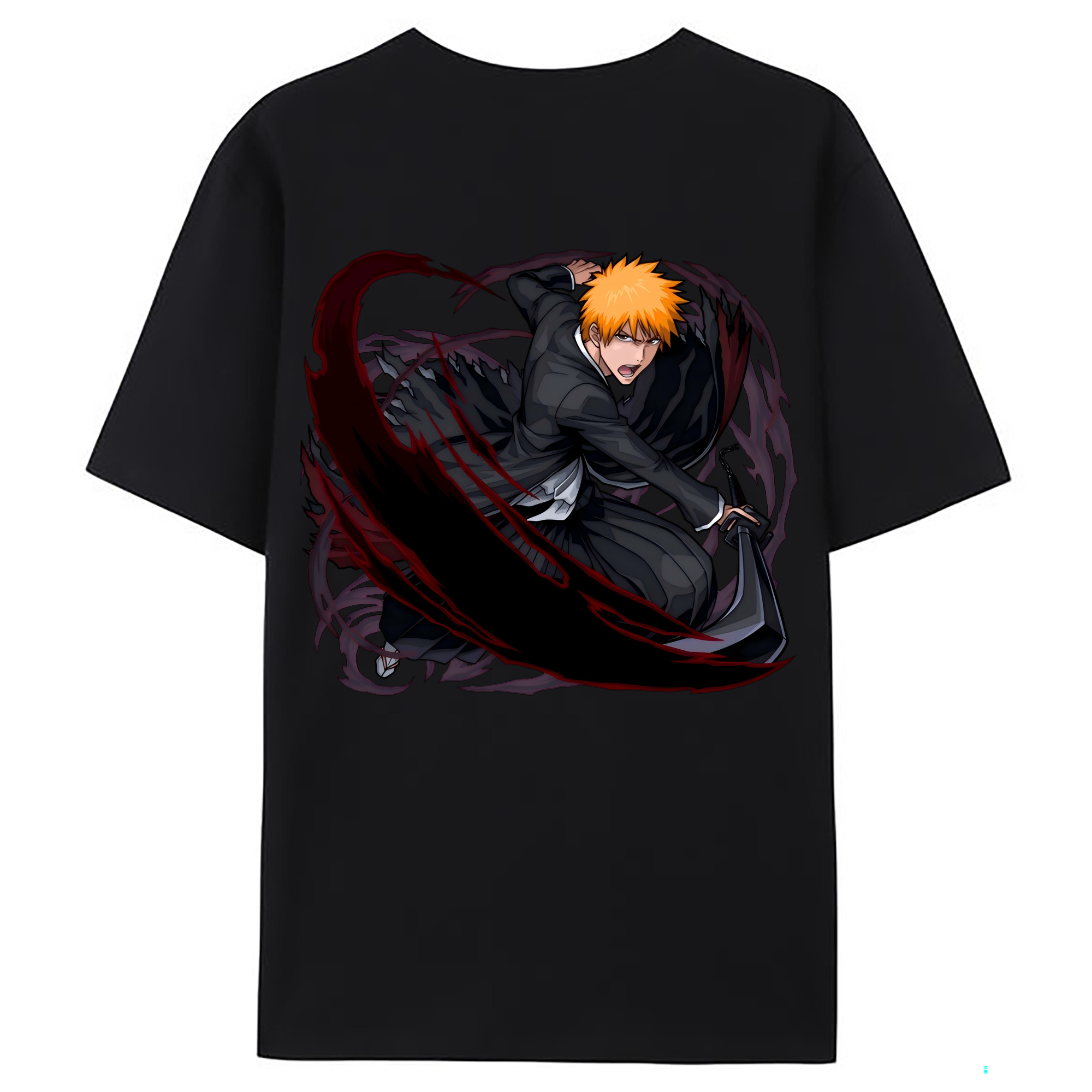 （画像用） ブリーチ 黒崎一護（くろさき いちご）BLEACH Kurosaki Ichigo レディース半袖Tシャツ(バックプリント)