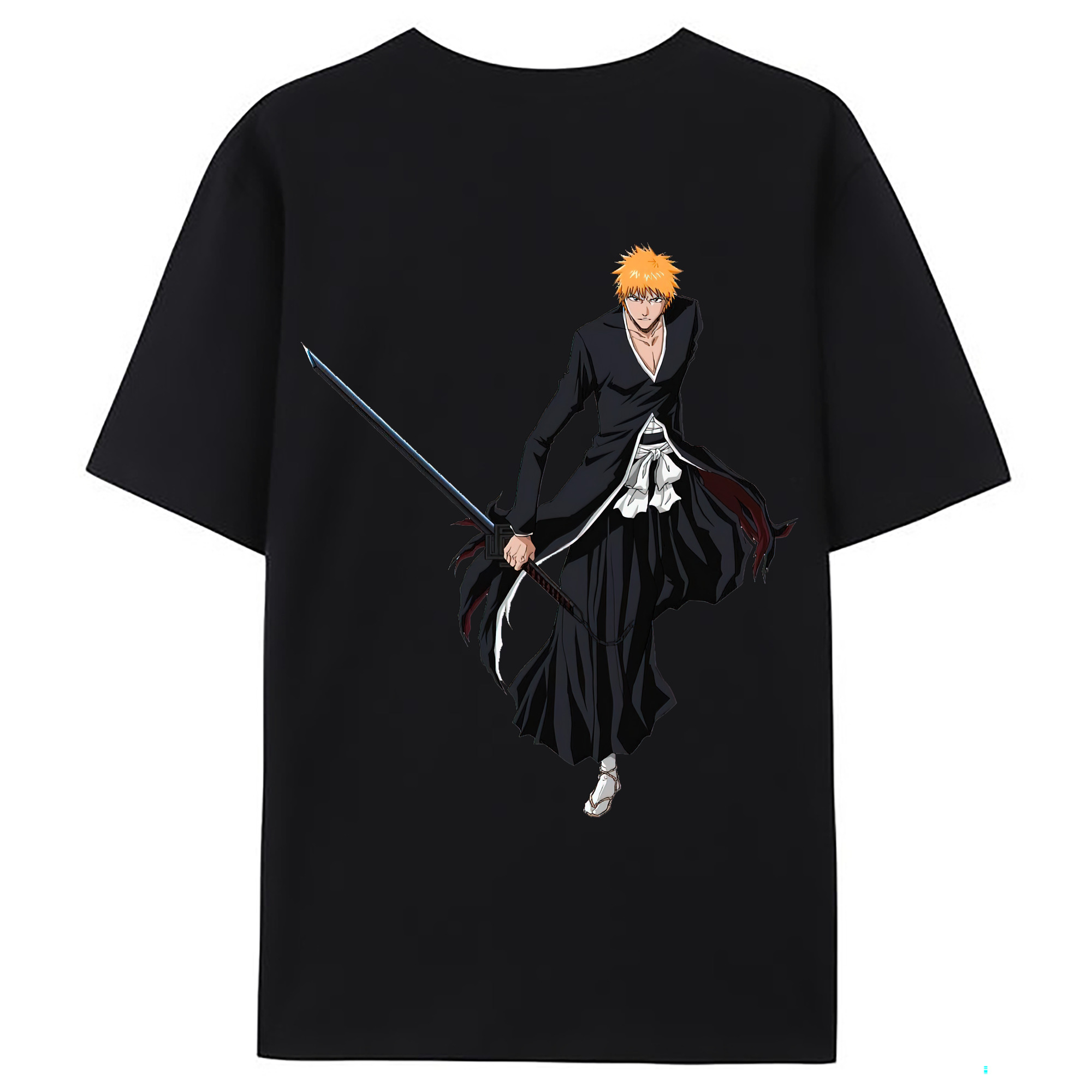 （画像用） ブリーチ 黒崎一護（くろさき いちご）BLEACH Kurosaki Ichigo レディース半袖Tシャツ(バックプリント)