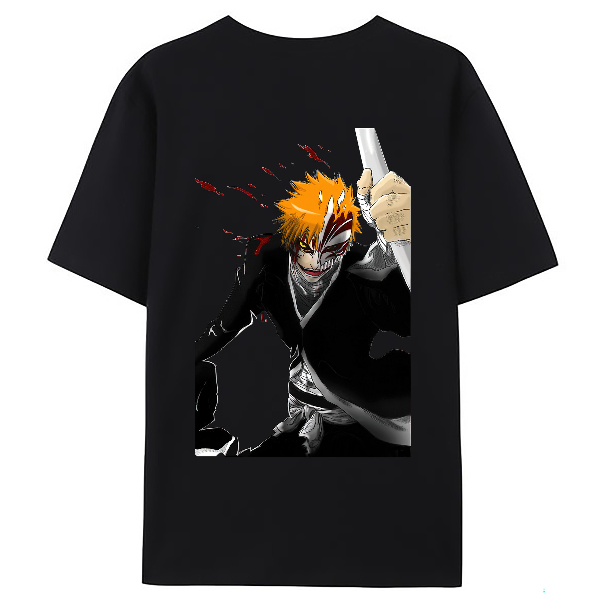 （画像用） ブリーチ 黒崎一護（くろさき いちご）BLEACH Kurosaki Ichigo レディース半袖Tシャツ(バックプリント)