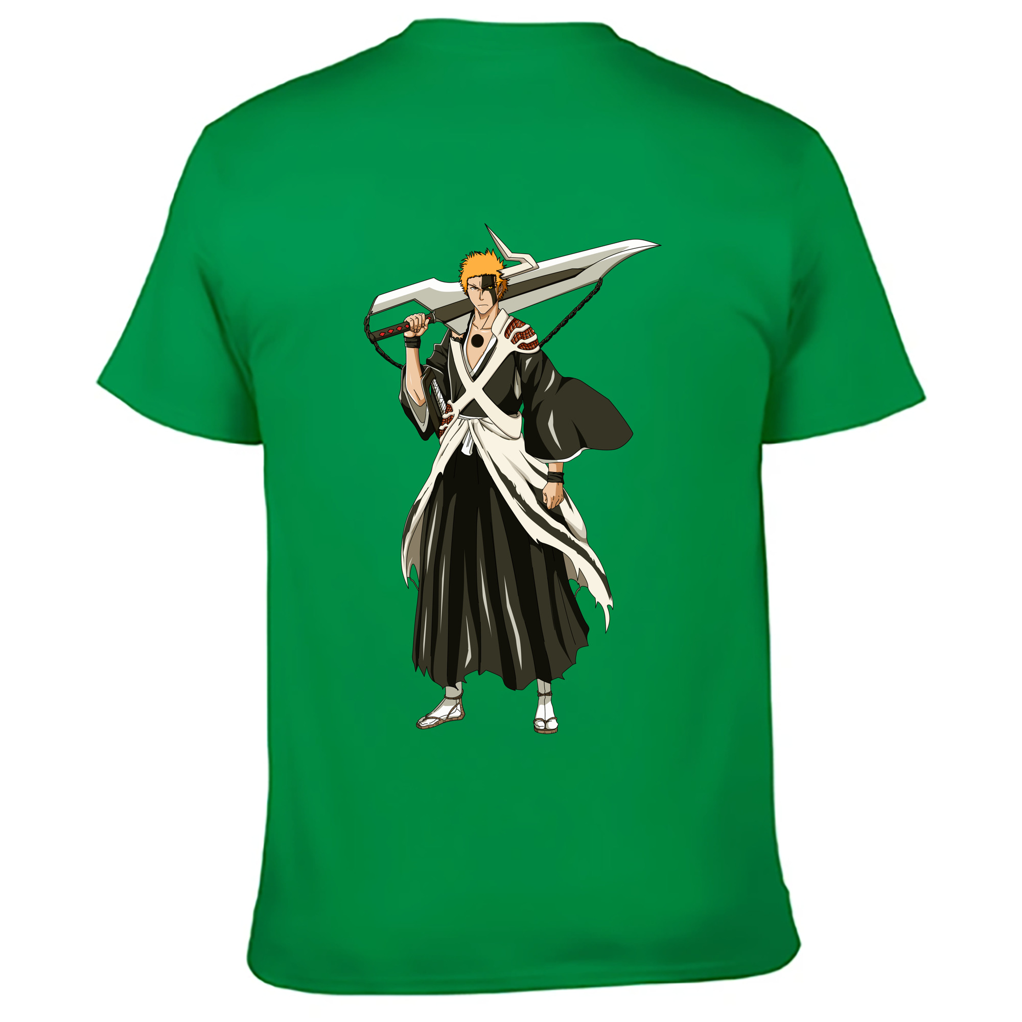 （画像用） ブリーチ 黒崎一護（くろさき いちご）BLEACH Kurosaki Ichigo レディース半袖Tシャツ(バックプリント)