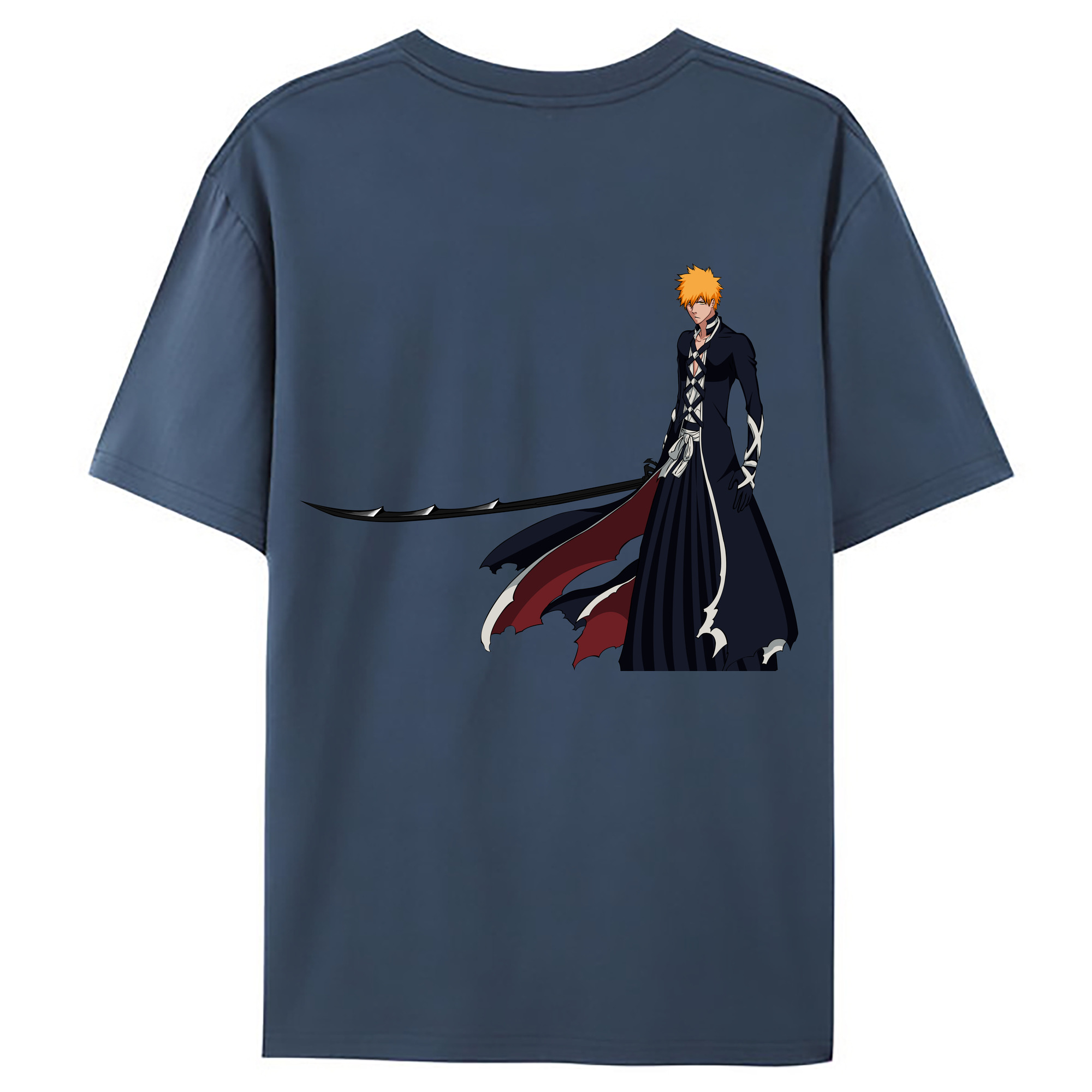 （画像用） ブリーチ 黒崎一護（くろさき いちご）BLEACH Kurosaki Ichigo レディース半袖Tシャツ(バックプリント)