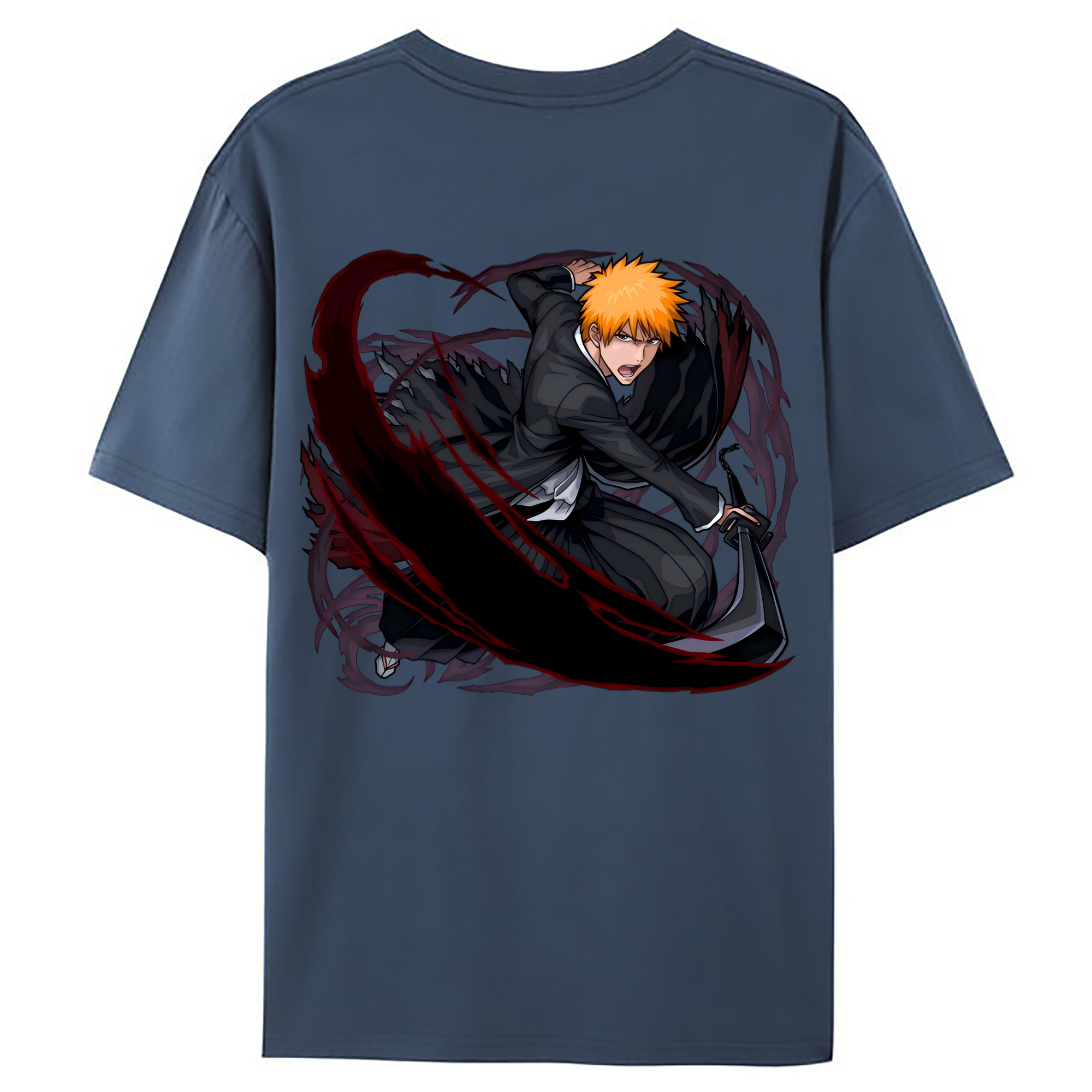 （画像用） ブリーチ 黒崎一護（くろさき いちご）BLEACH Kurosaki Ichigo レディース半袖Tシャツ(バックプリント)
