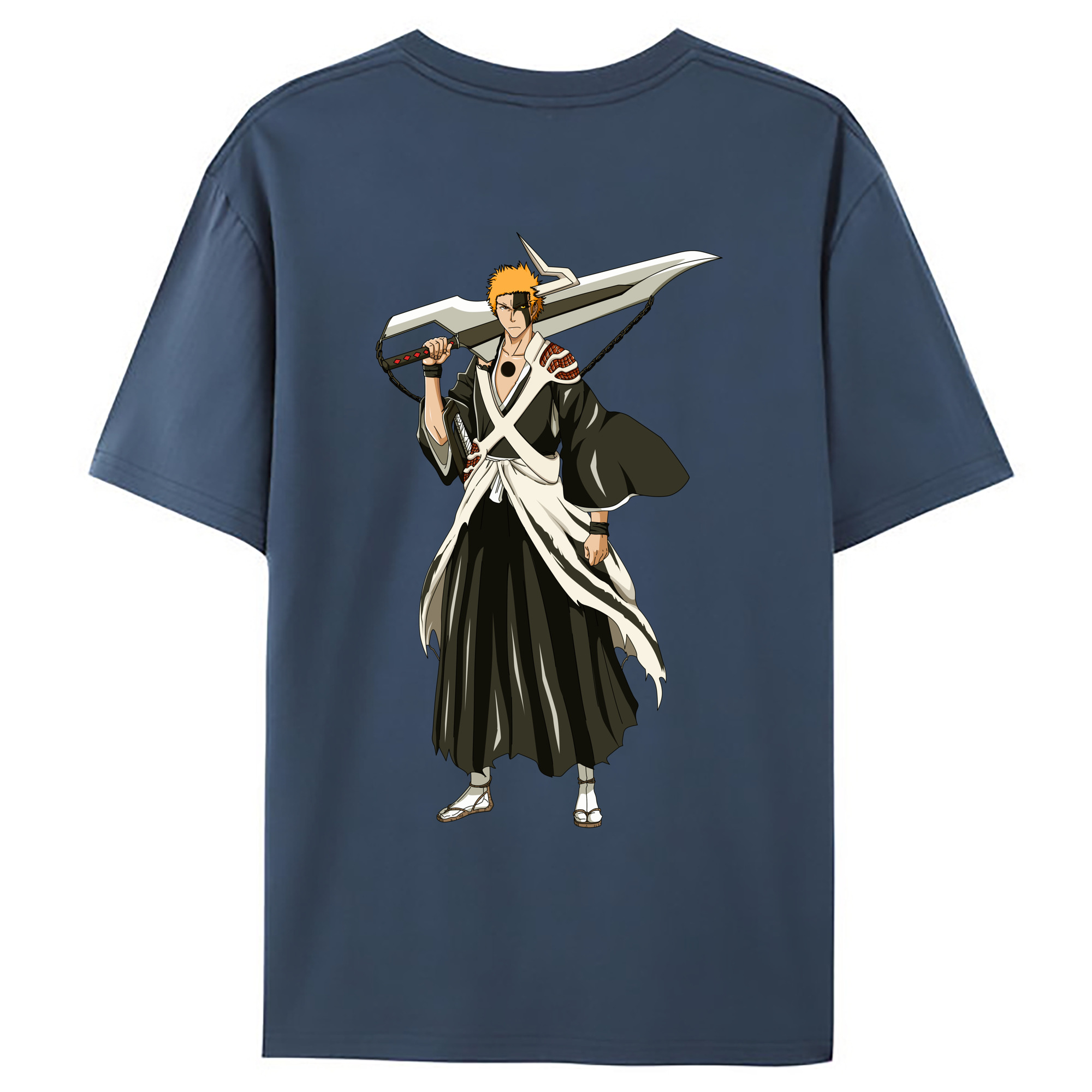 （画像用） ブリーチ 黒崎一護（くろさき いちご）BLEACH Kurosaki Ichigo レディース半袖Tシャツ(バックプリント)