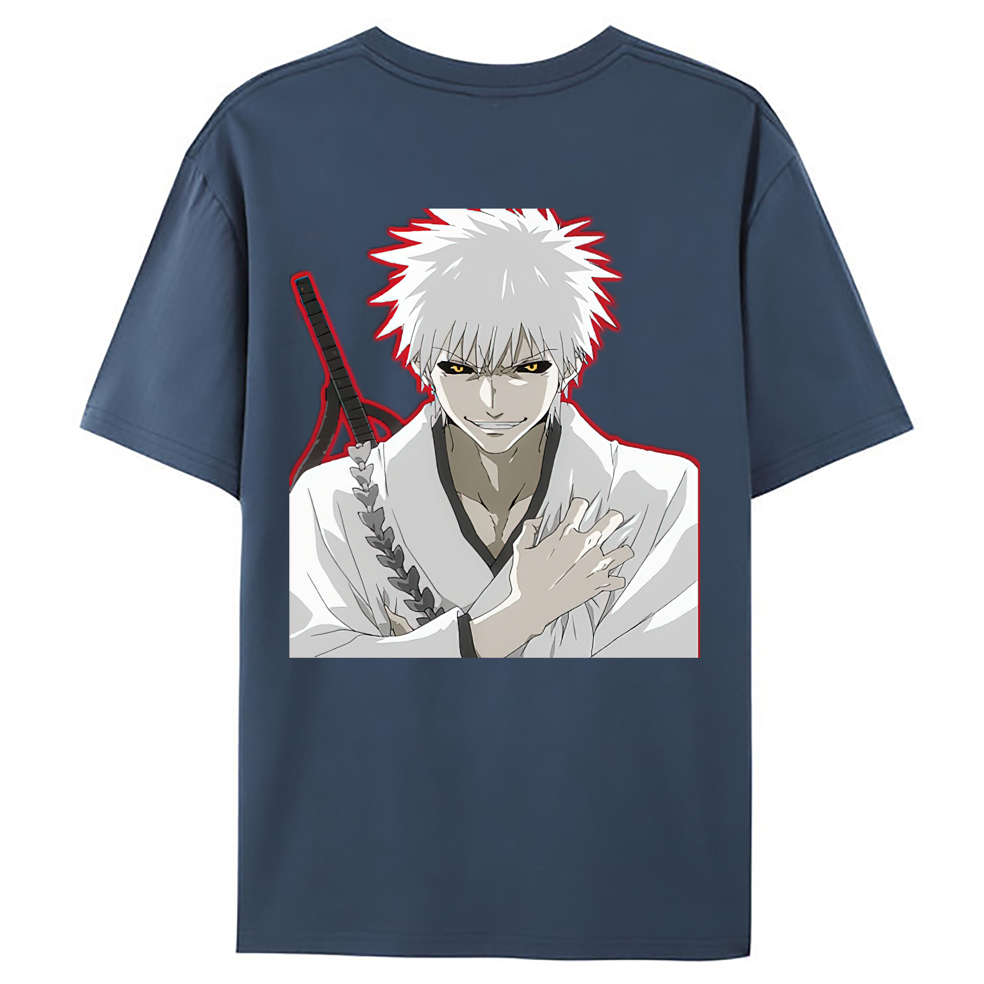 （画像用） ブリーチ 黒崎一護（くろさき いちご）BLEACH Kurosaki Ichigo レディース半袖Tシャツ(バックプリント)