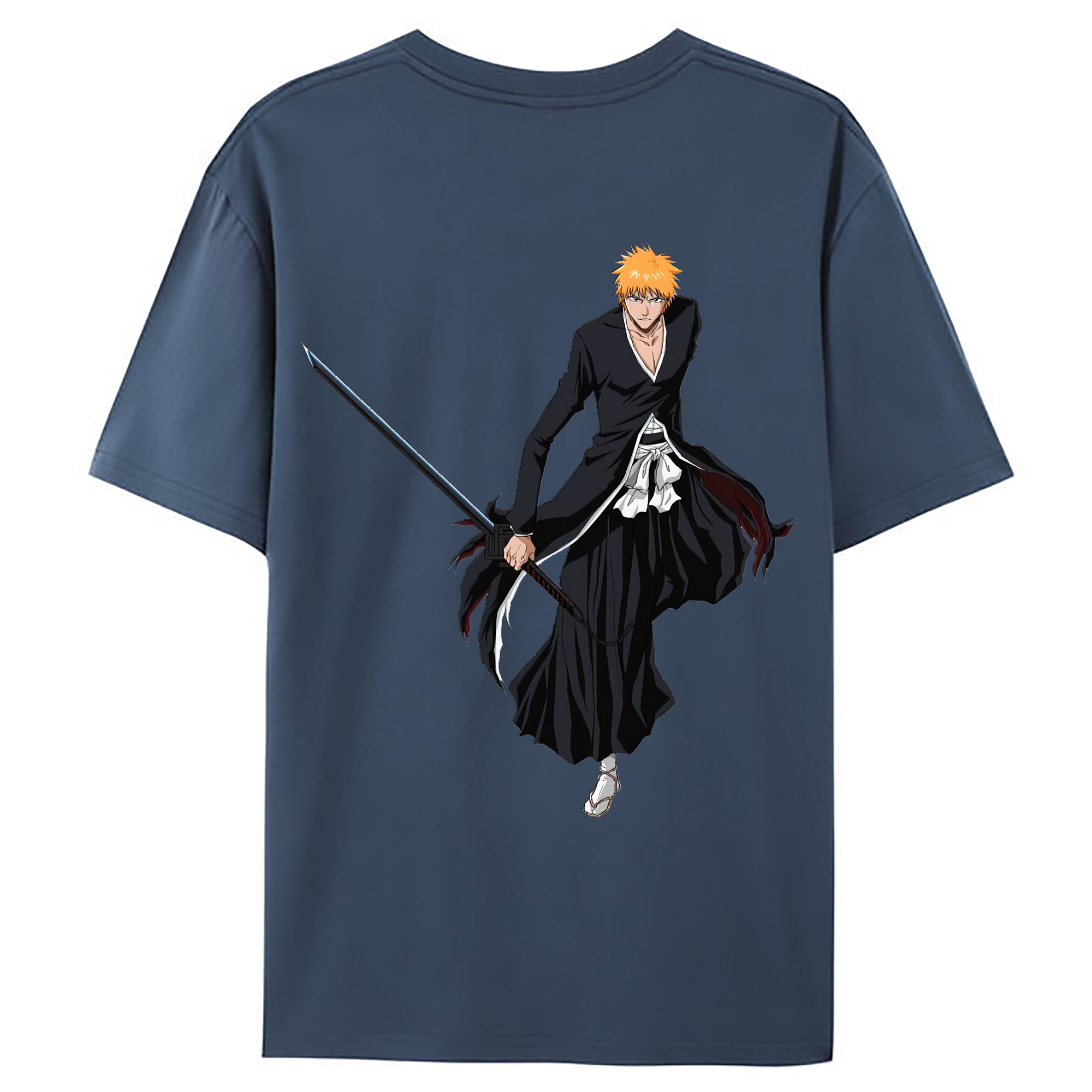 （画像用） ブリーチ 黒崎一護（くろさき いちご）BLEACH Kurosaki Ichigo レディース半袖Tシャツ(バックプリント)