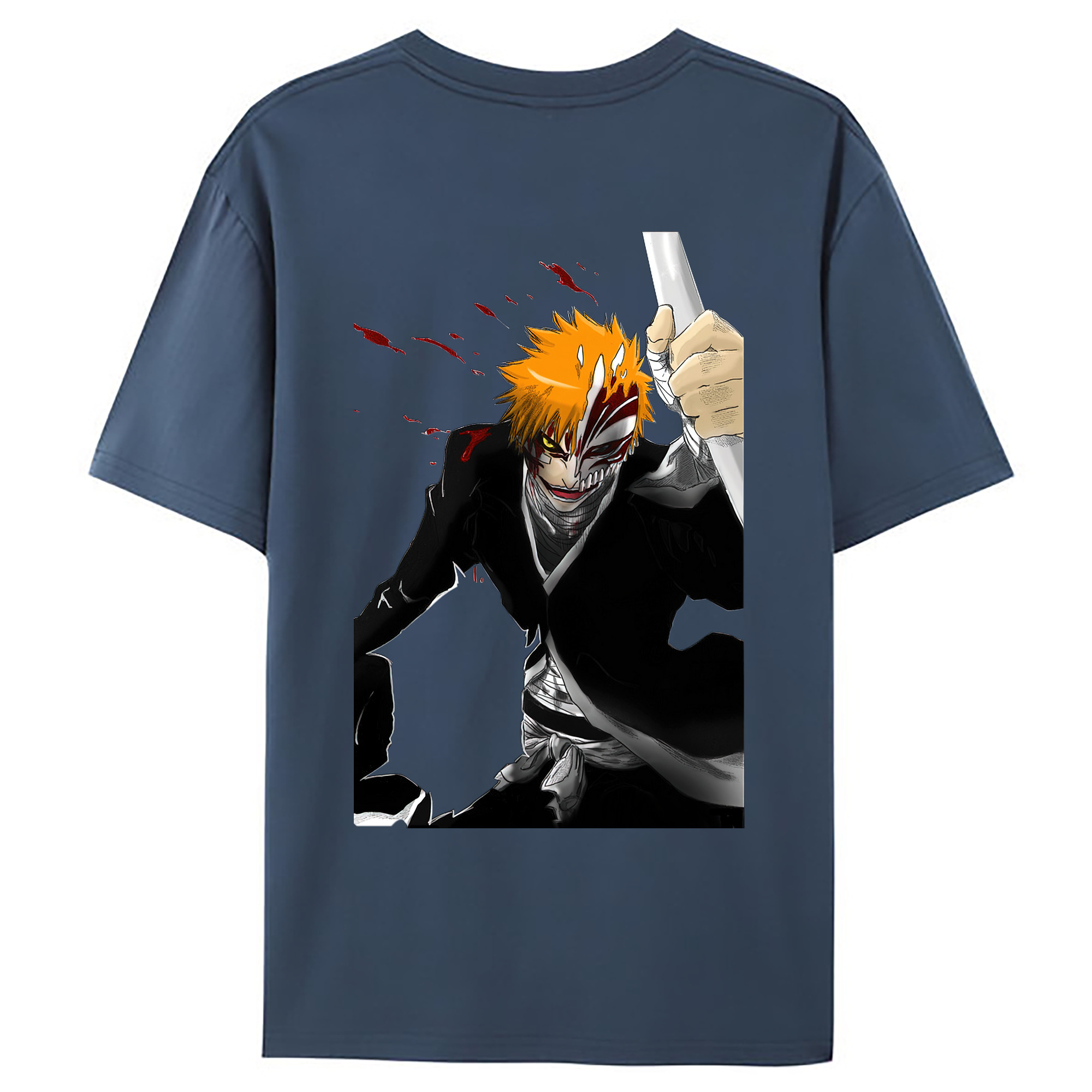 （画像用） ブリーチ 黒崎一護（くろさき いちご）BLEACH Kurosaki Ichigo レディース半袖Tシャツ(バックプリント)