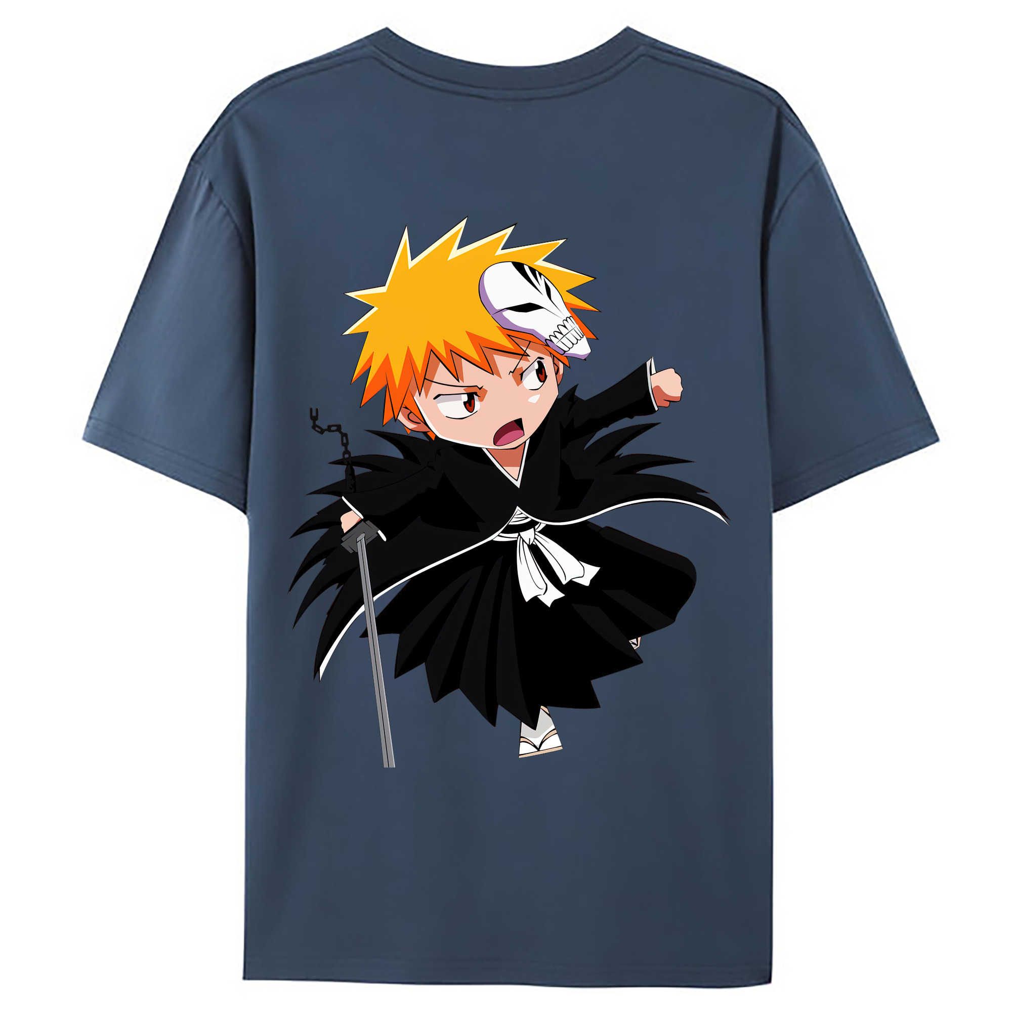 （画像用） ブリーチ 黒崎一護（くろさき いちご）BLEACH Kurosaki Ichigo レディース半袖Tシャツ(バックプリント)