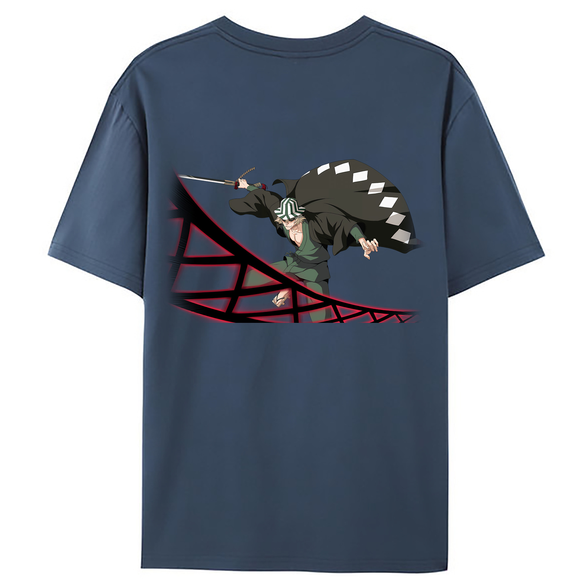 （画像用） "ブリーチ 浦原 喜助（うらはら きすけ） BLEACH Urahara Kisuke " レディース半袖Tシャツ(バックプリント)