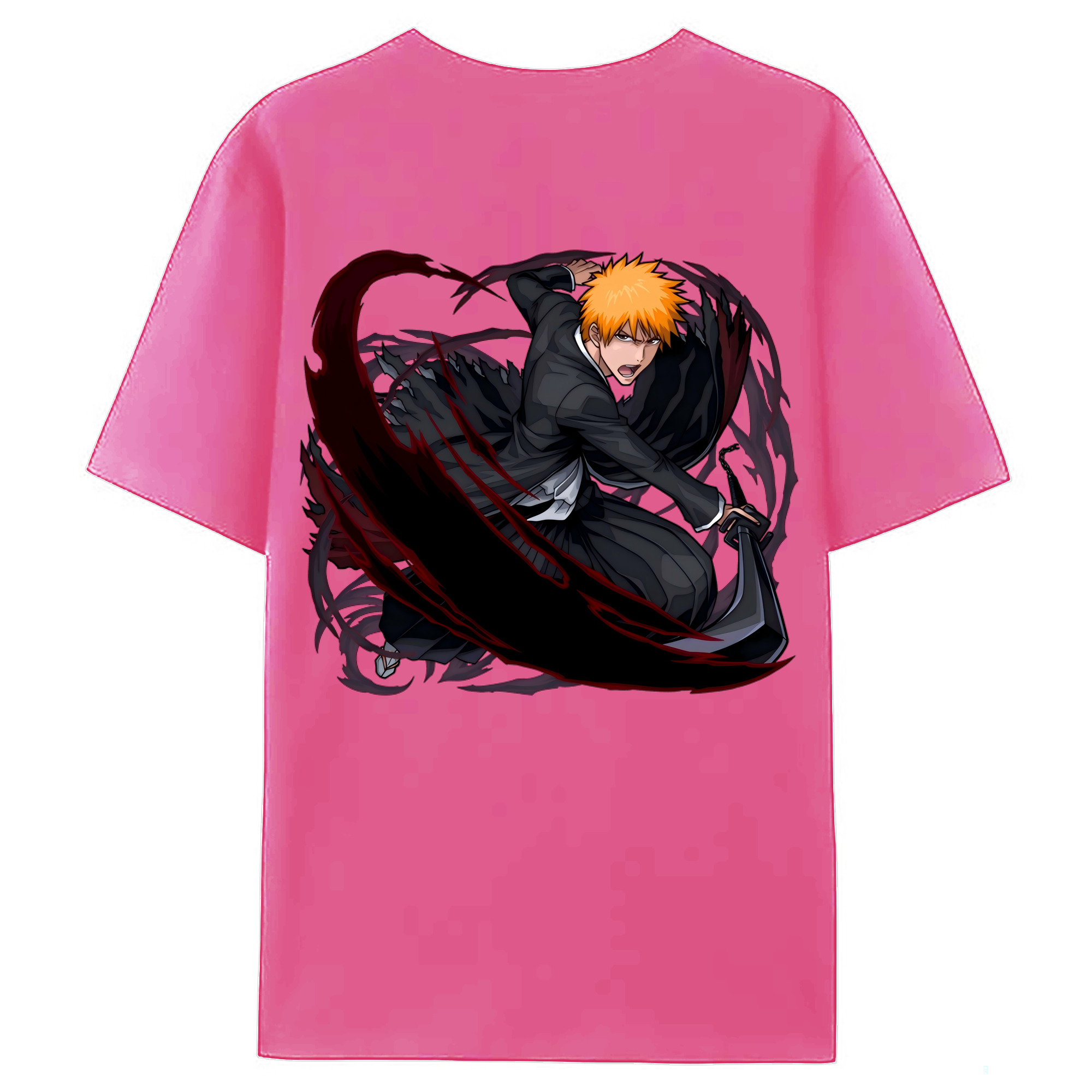 （画像用） ブリーチ 黒崎一護（くろさき いちご）BLEACH Kurosaki Ichigo レディース半袖Tシャツ(バックプリント)