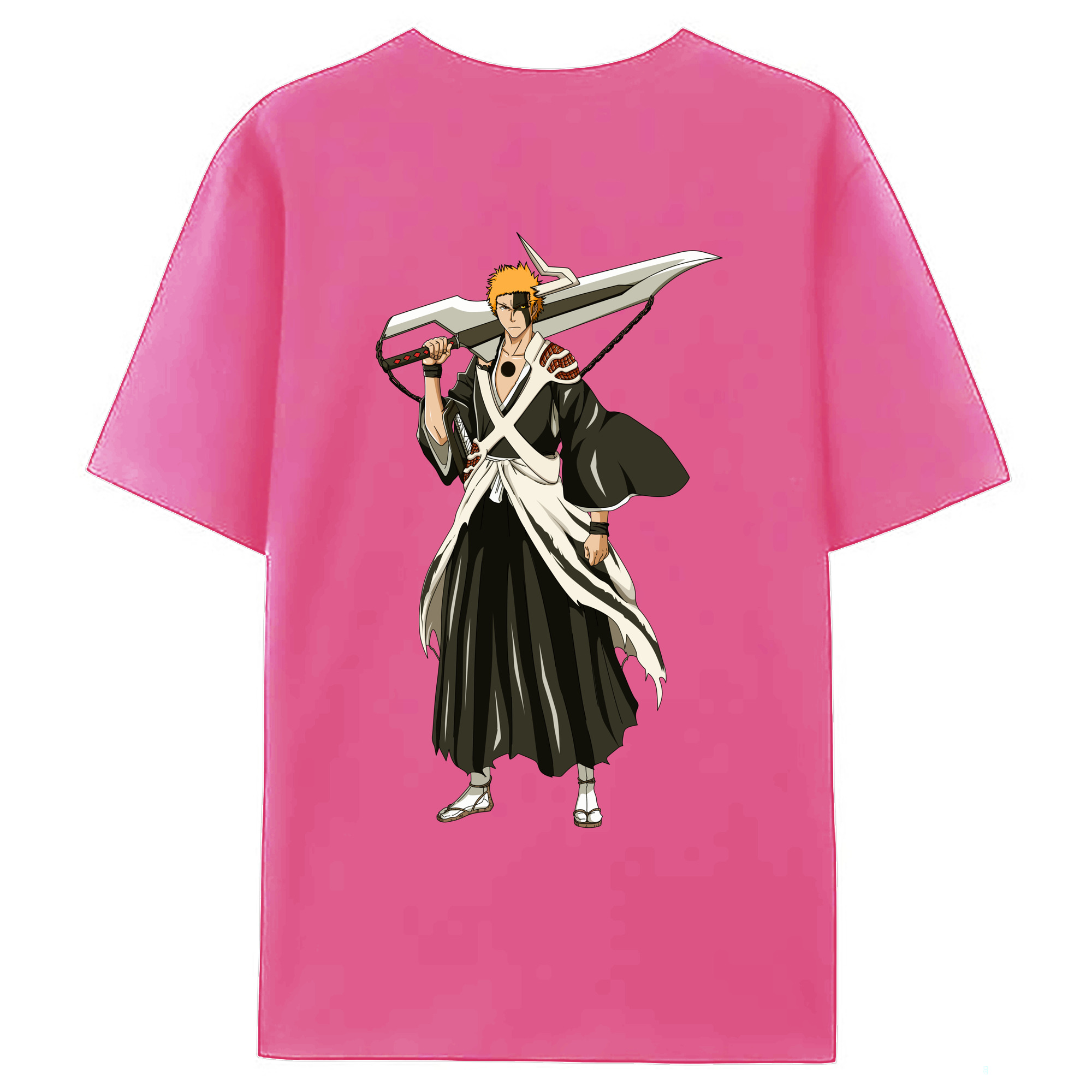 （画像用） ブリーチ 黒崎一護（くろさき いちご）BLEACH Kurosaki Ichigo レディース半袖Tシャツ(バックプリント)
