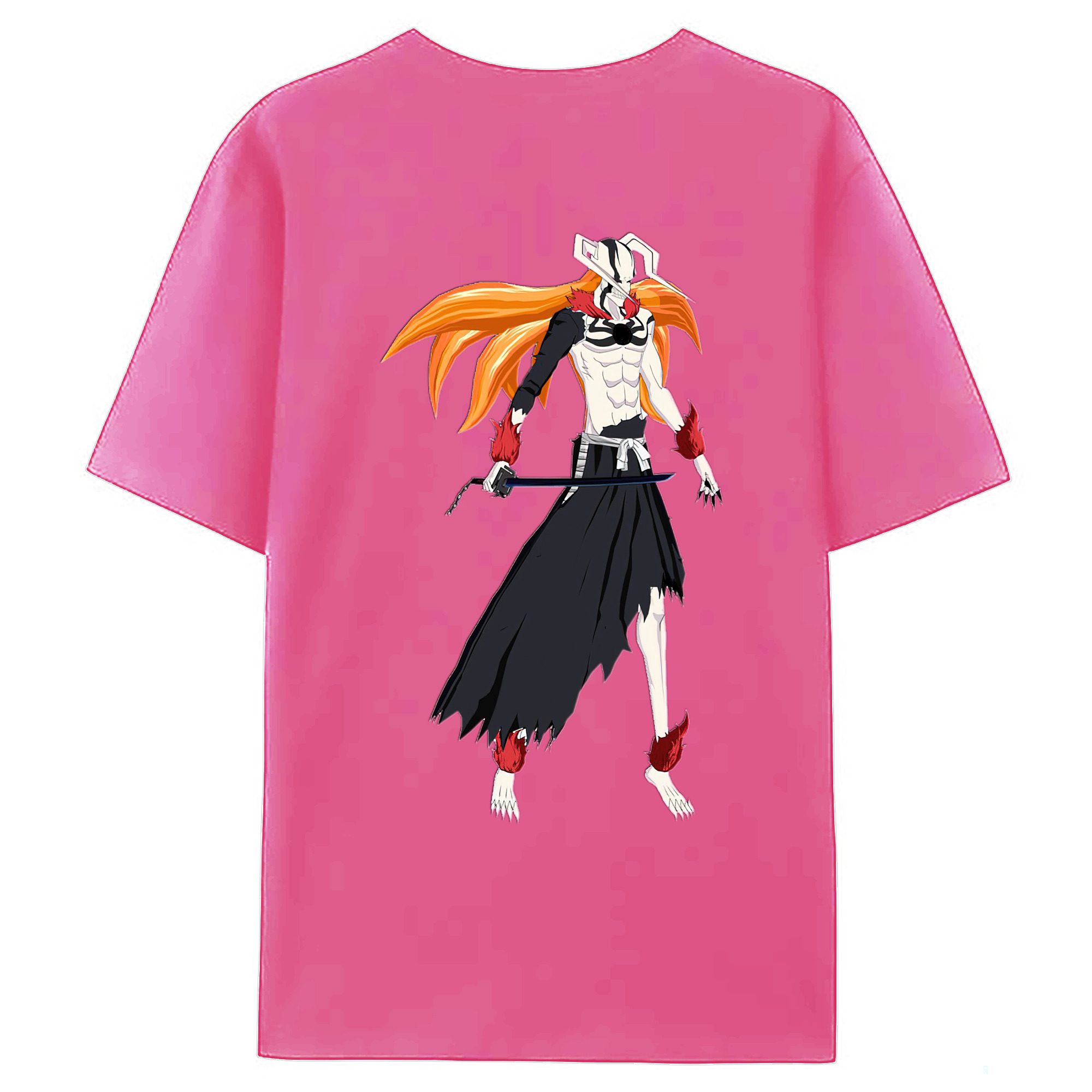 （画像用） ブリーチ 黒崎一護（くろさき いちご）BLEACH Kurosaki Ichigo レディース半袖Tシャツ(バックプリント)