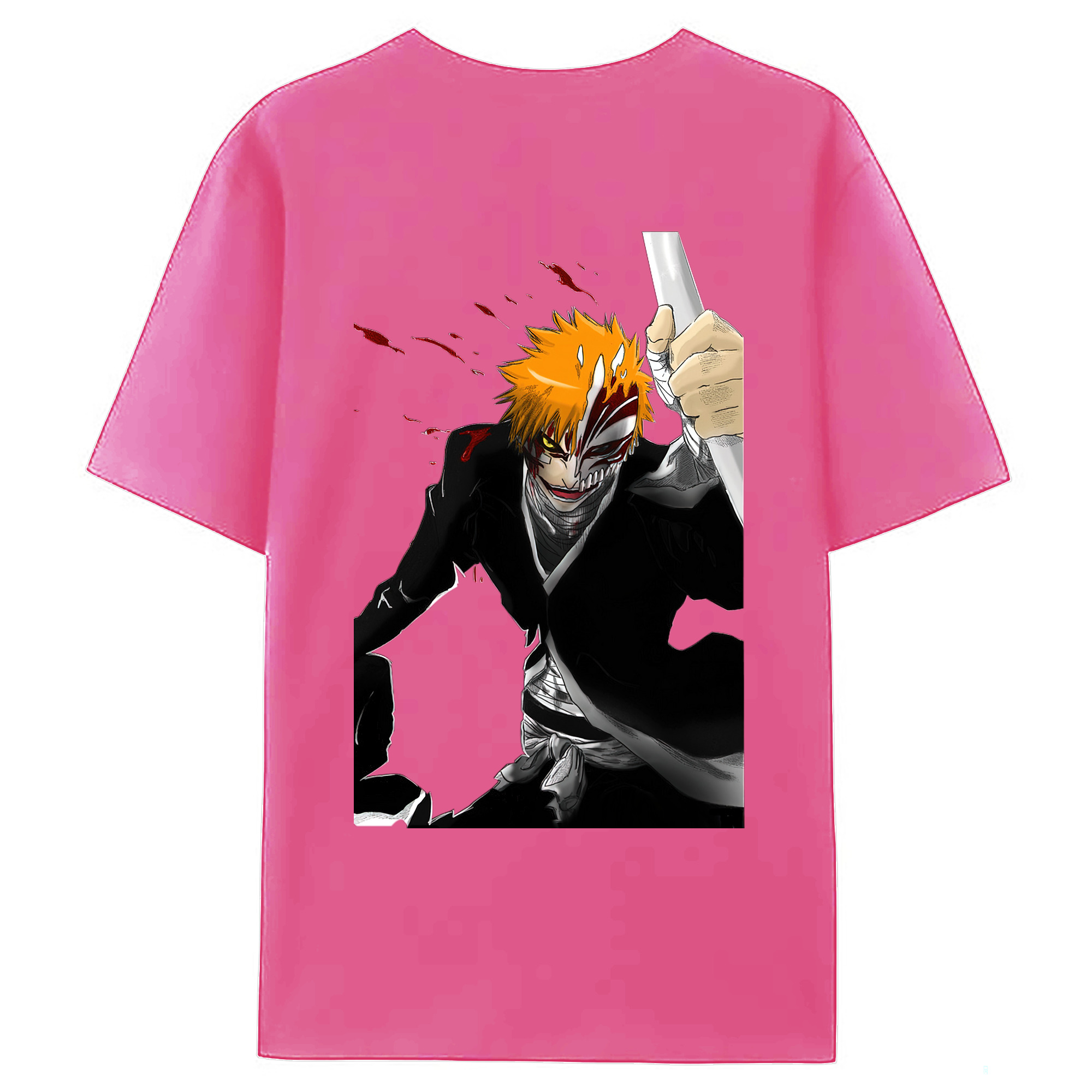（画像用） ブリーチ 黒崎一護（くろさき いちご）BLEACH Kurosaki Ichigo レディース半袖Tシャツ(バックプリント)