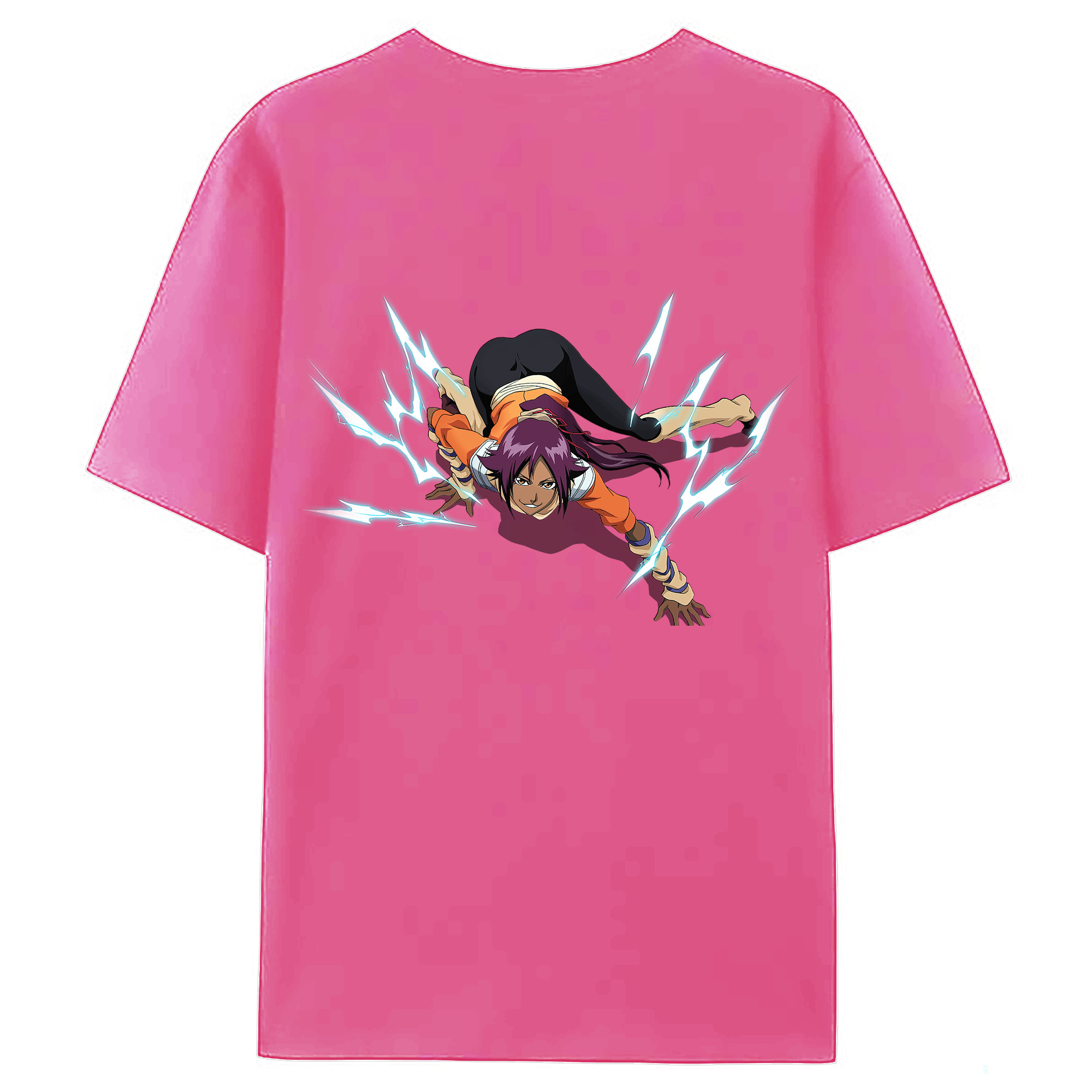 （画像用） ブリーチ 四楓院 夜一（しほういん よるいち） BLEACH Shihouin Yoruichi レディース半袖Tシャツ(バックプリント)