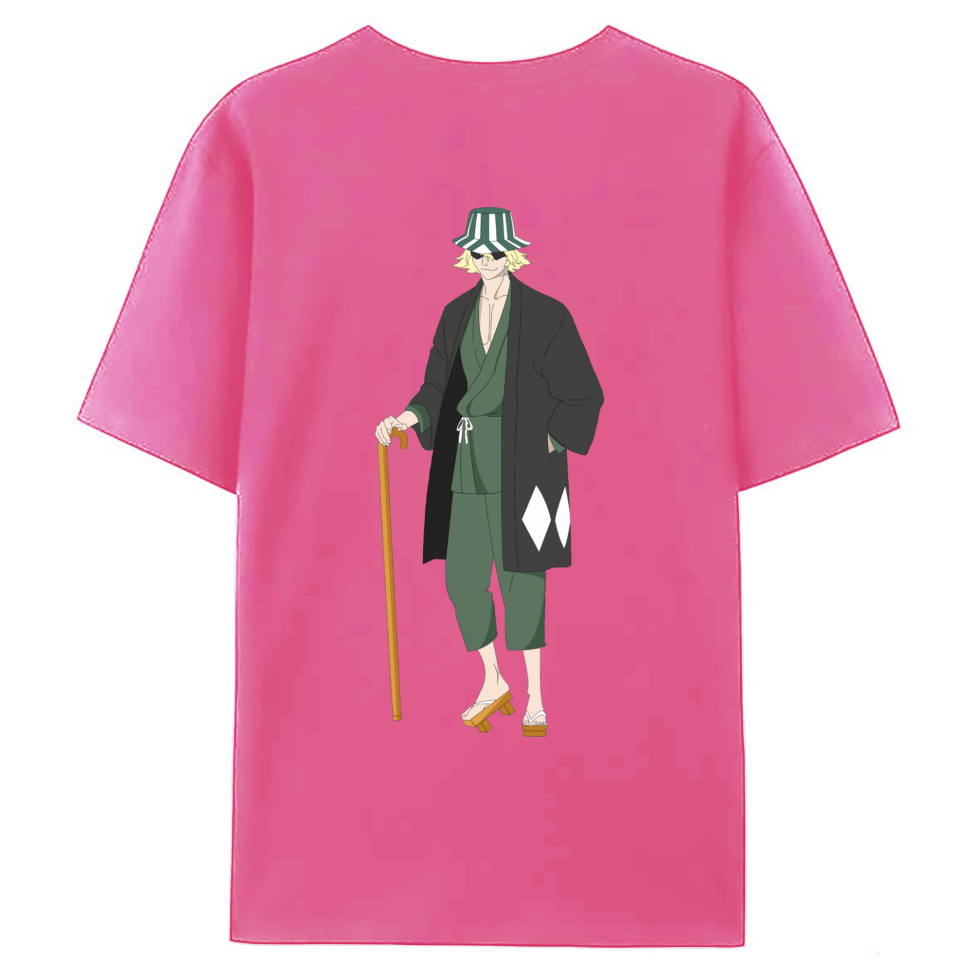（画像用） "ブリーチ 浦原 喜助（うらはら きすけ） BLEACH Urahara Kisuke " レディース半袖Tシャツ(バックプリント)