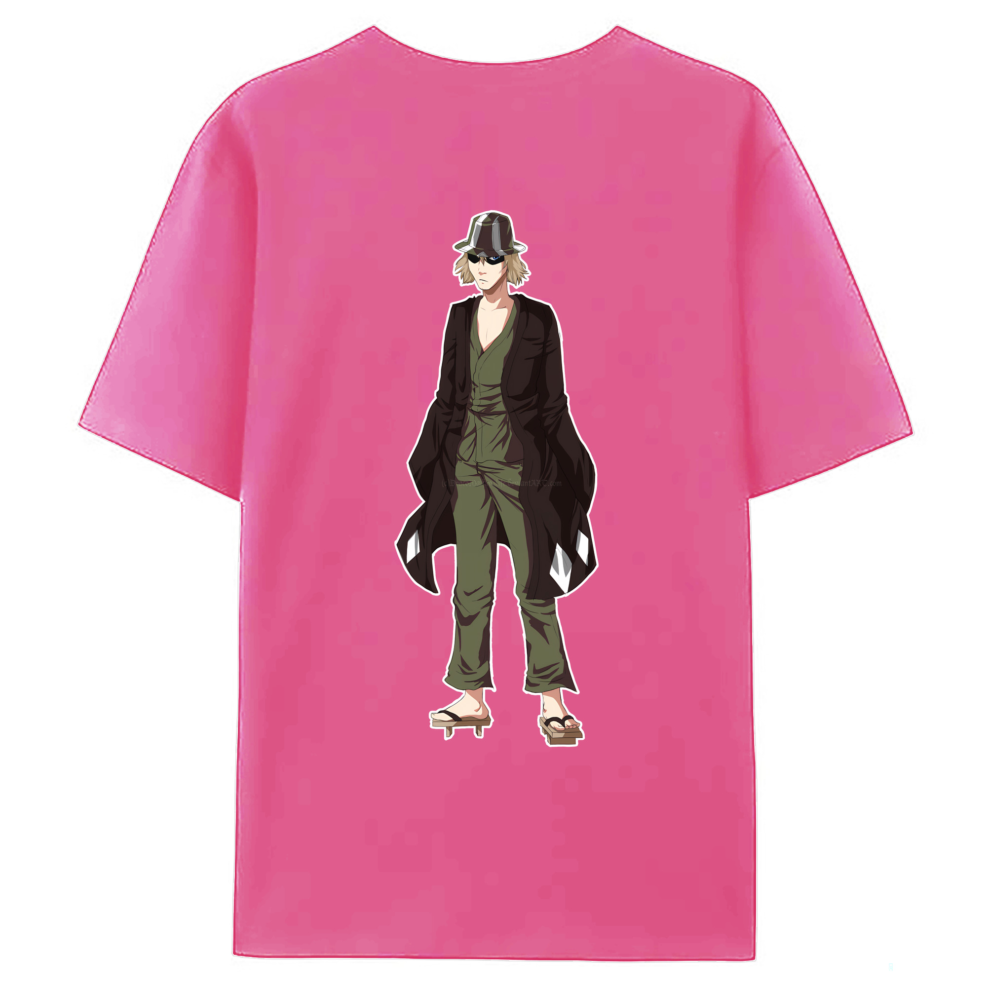 （画像用） "ブリーチ 浦原 喜助（うらはら きすけ） BLEACH Urahara Kisuke " レディース半袖Tシャツ(バックプリント)