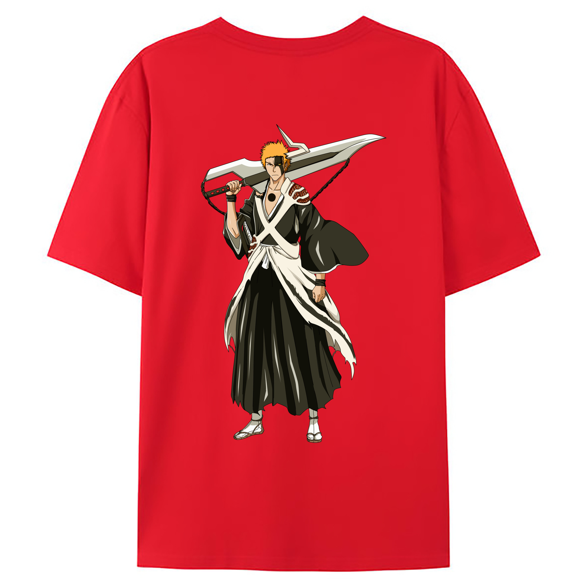 （画像用） ブリーチ 黒崎一護（くろさき いちご）BLEACH Kurosaki Ichigo レディース半袖Tシャツ(バックプリント)