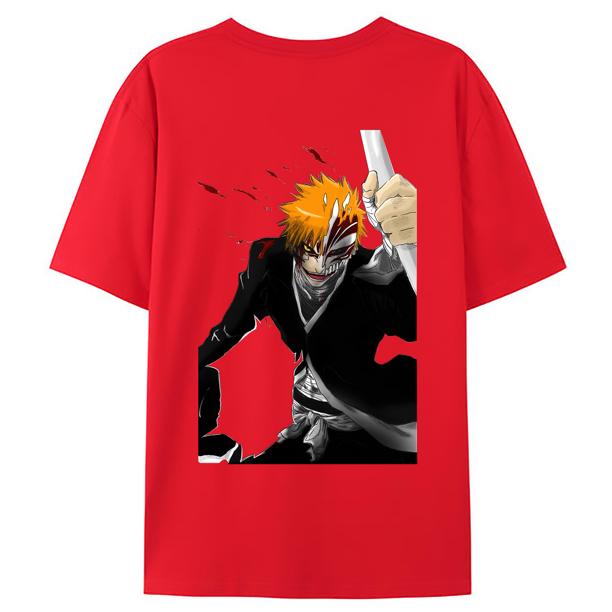 （画像用） ブリーチ 黒崎一護（くろさき いちご）BLEACH Kurosaki Ichigo レディース半袖Tシャツ(バックプリント)