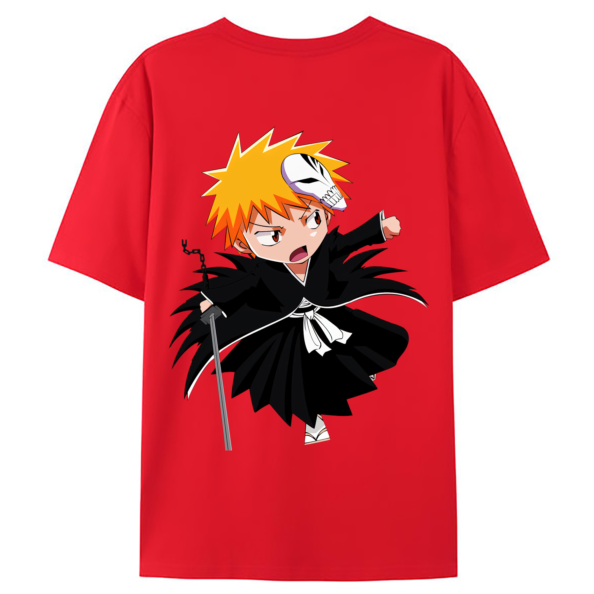 （画像用） ブリーチ 黒崎一護（くろさき いちご）BLEACH Kurosaki Ichigo レディース半袖Tシャツ(バックプリント)