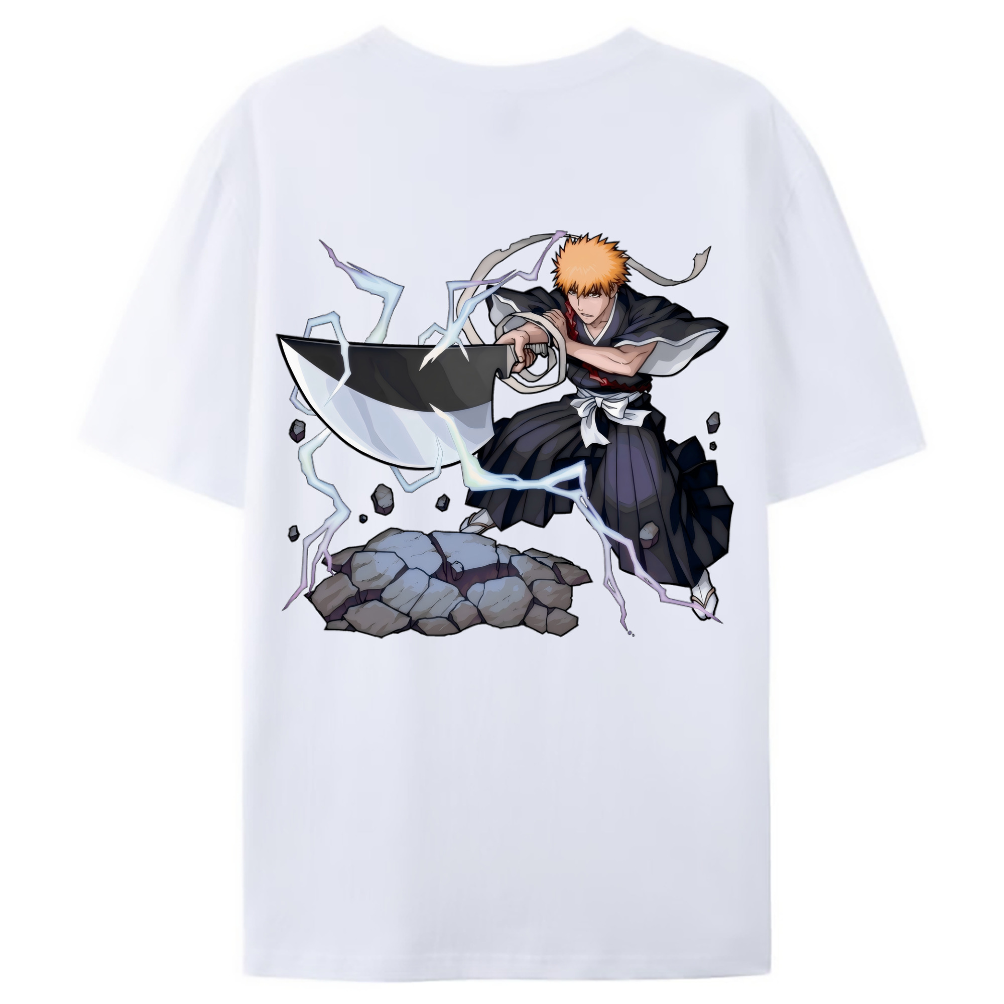 （画像用） ブリーチ 黒崎一護（くろさき いちご）BLEACH Kurosaki Ichigo レディース半袖Tシャツ(バックプリント)