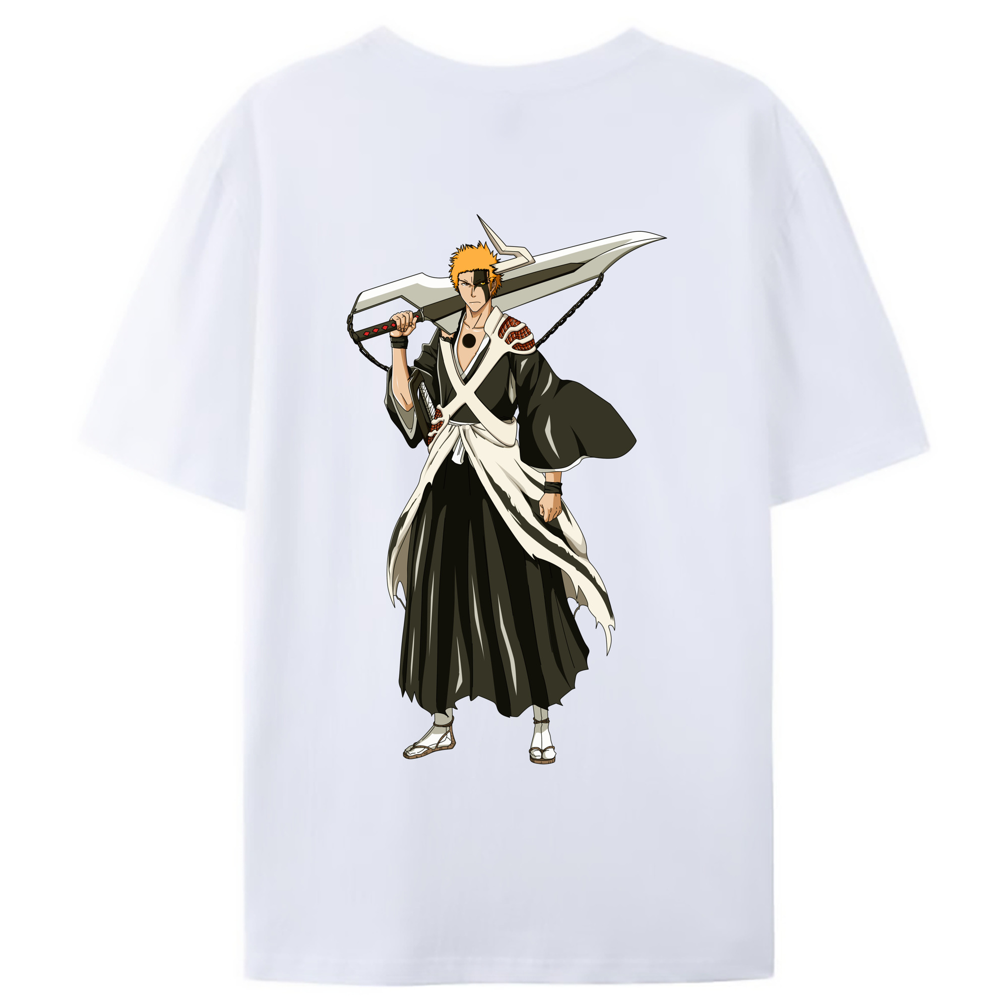 （画像用） ブリーチ 黒崎一護（くろさき いちご）BLEACH Kurosaki Ichigo レディース半袖Tシャツ(バックプリント)