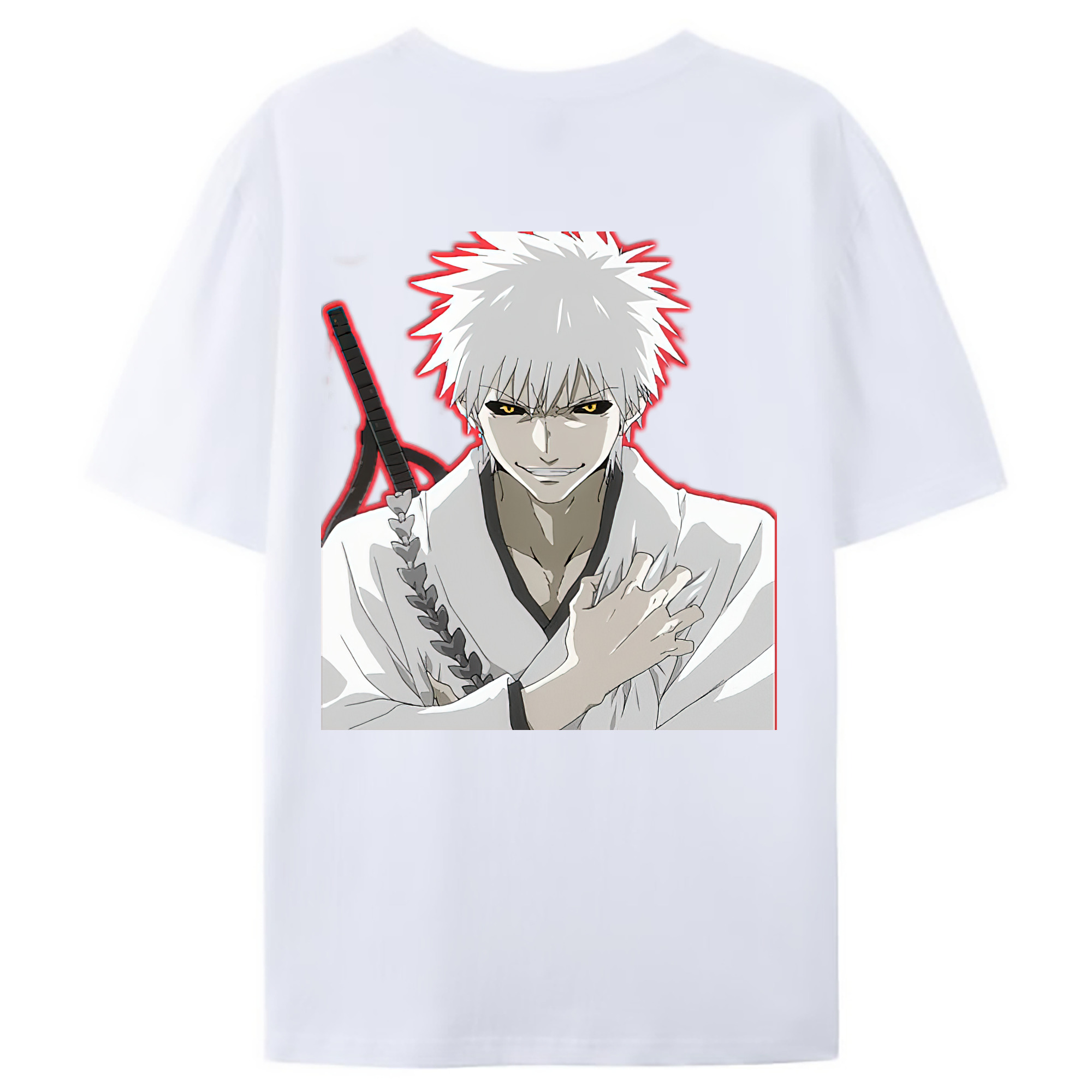 （画像用） ブリーチ 黒崎一護（くろさき いちご）BLEACH Kurosaki Ichigo レディース半袖Tシャツ(バックプリント)