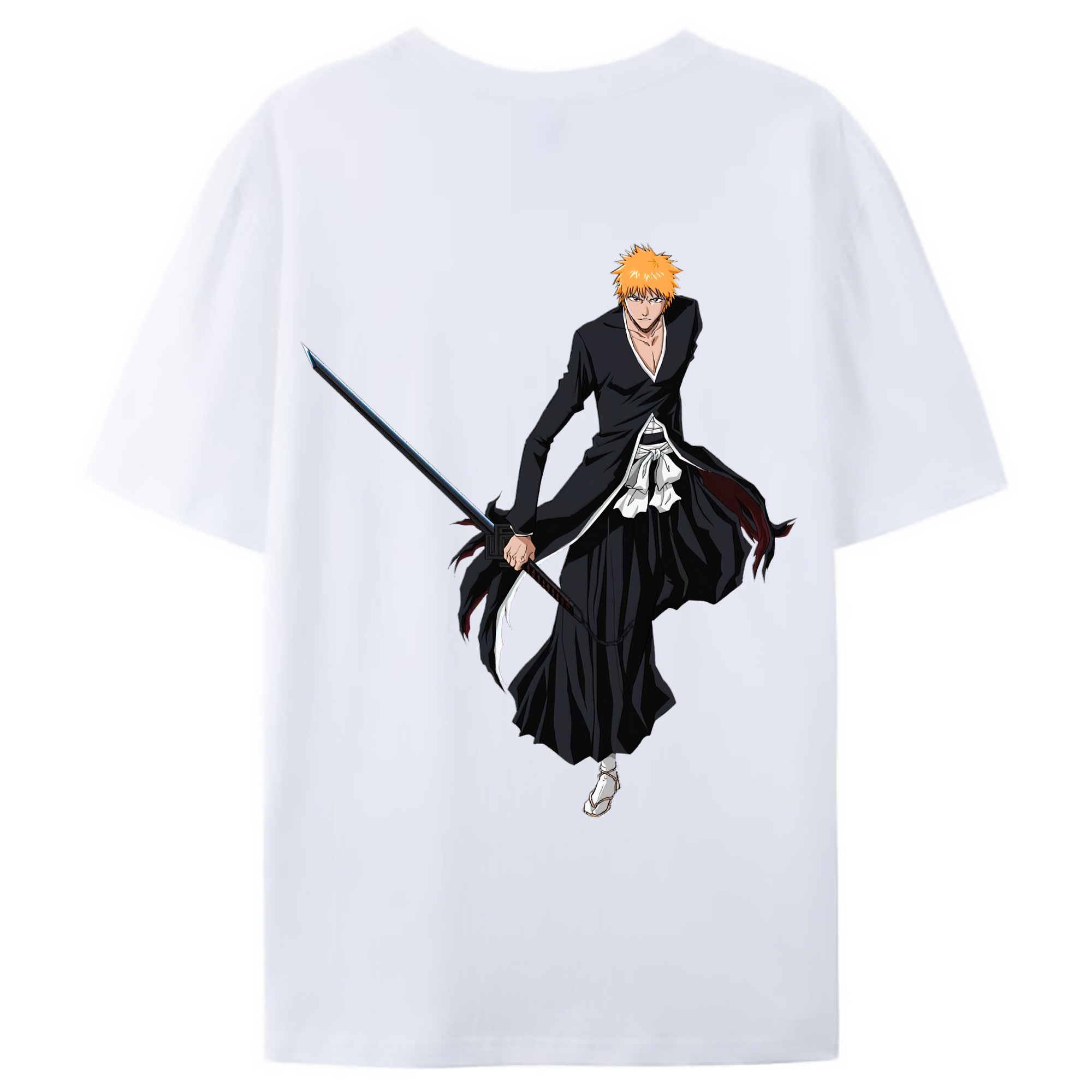 （画像用） ブリーチ 黒崎一護（くろさき いちご）BLEACH Kurosaki Ichigo レディース半袖Tシャツ(バックプリント)