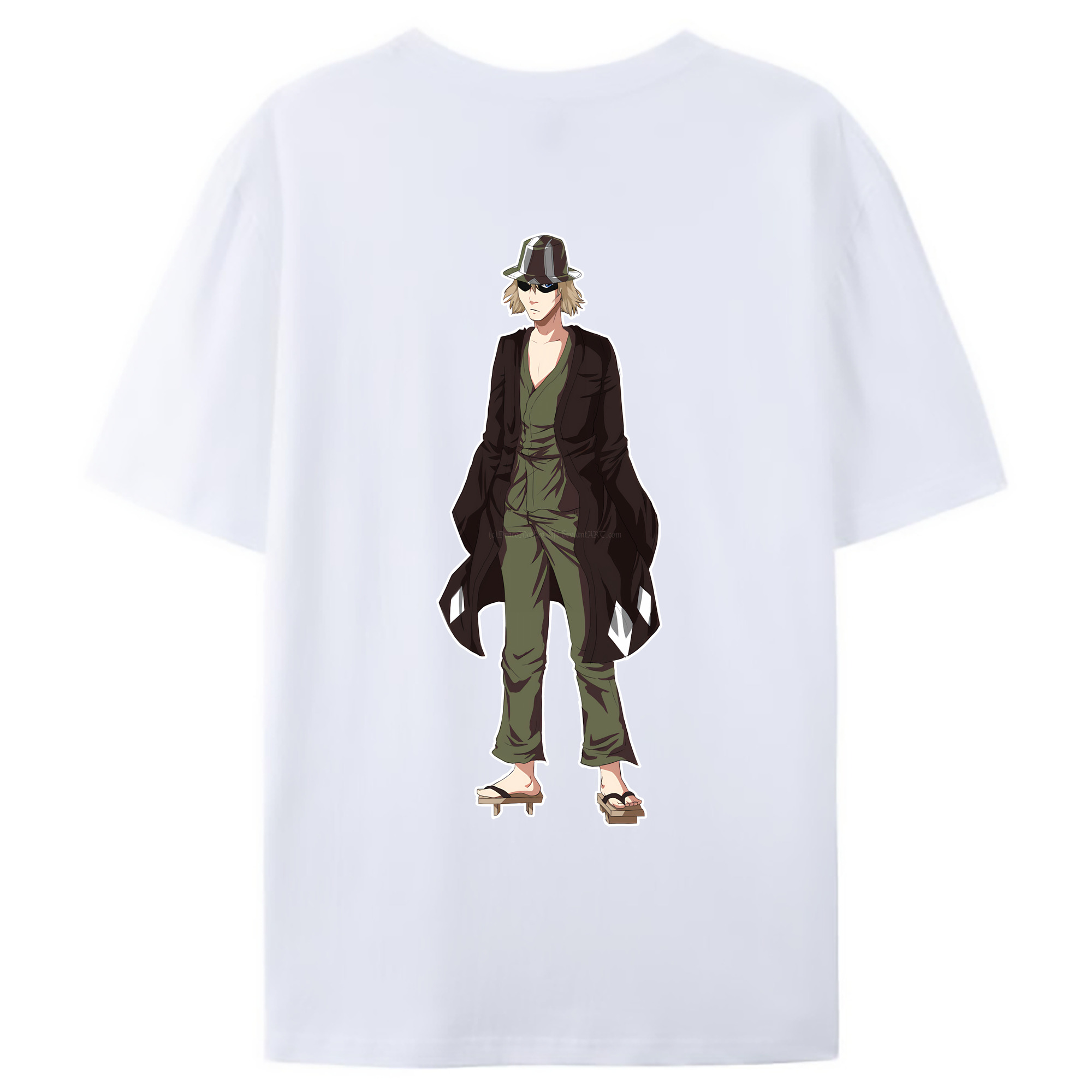（画像用） "ブリーチ 浦原 喜助（うらはら きすけ） BLEACH Urahara Kisuke " レディース半袖Tシャツ(バックプリント)