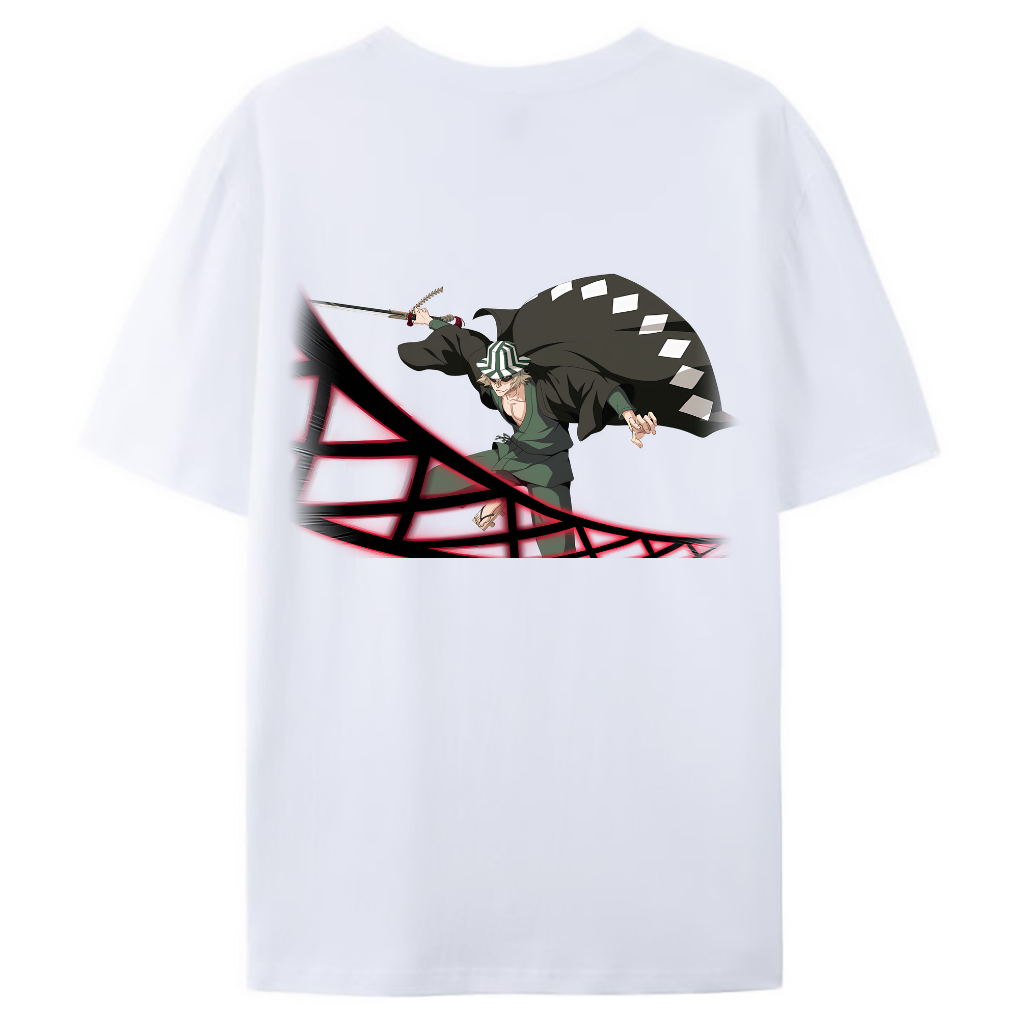 （画像用） "ブリーチ 浦原 喜助（うらはら きすけ） BLEACH Urahara Kisuke " レディース半袖Tシャツ(バックプリント)