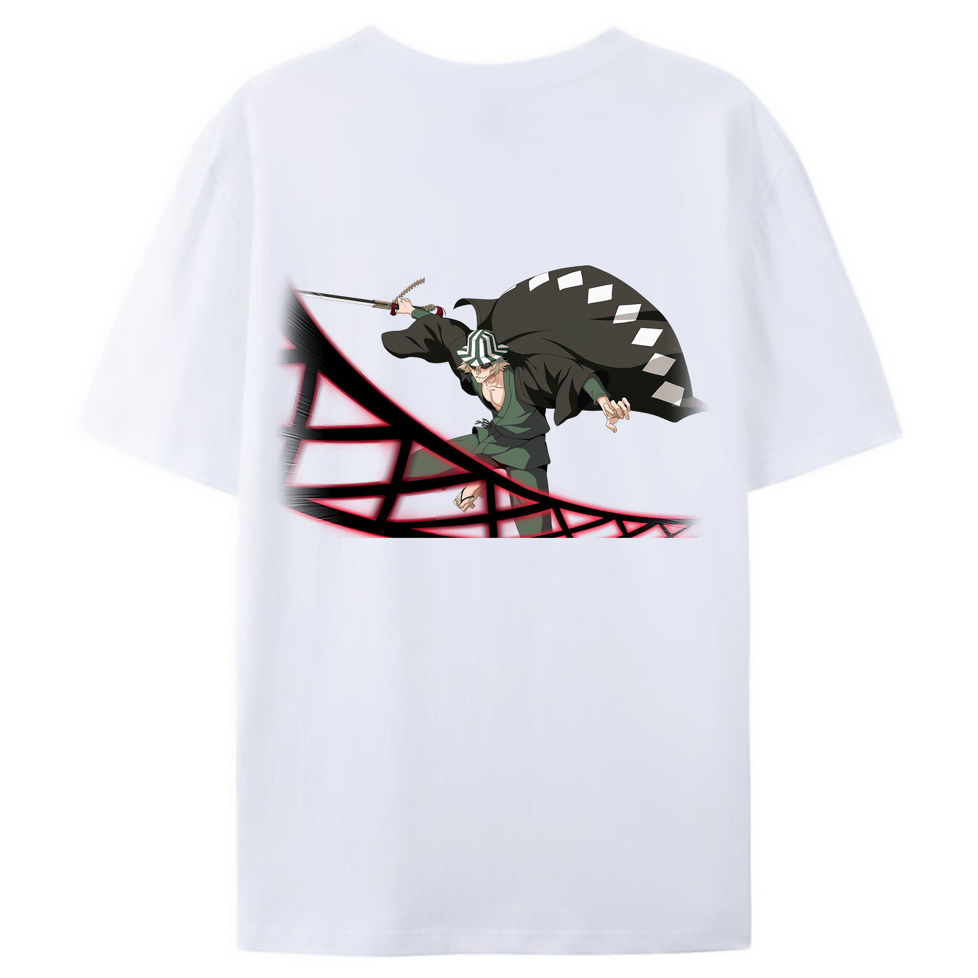 （画像用） "ブリーチ 浦原 喜助（うらはら きすけ） BLEACH Urahara Kisuke " レディース半袖Tシャツ(バックプリント)