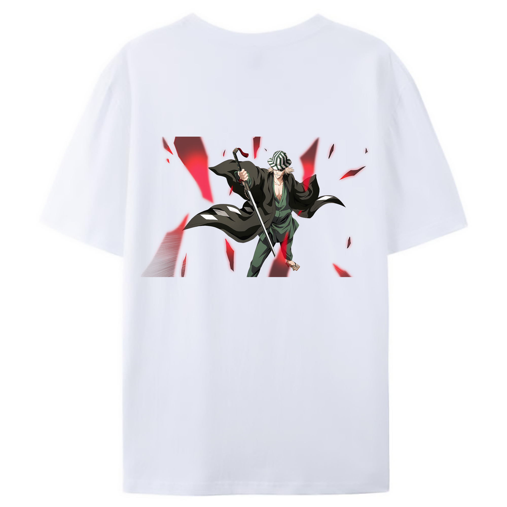 （画像用） "ブリーチ 浦原 喜助（うらはら きすけ） BLEACH Urahara Kisuke " レディース半袖Tシャツ(バックプリント)