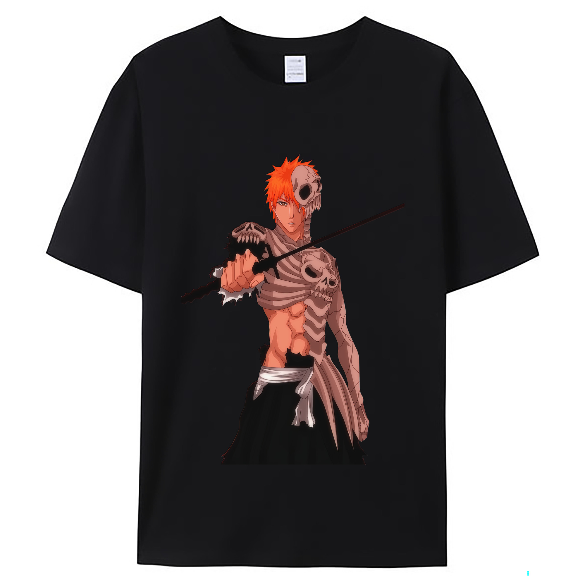 （画像用） ブリーチ 黒崎一護（くろさき いちご）BLEACH Kurosaki Ichigo レディースカジュアルプリントTシャツ（綿100％）