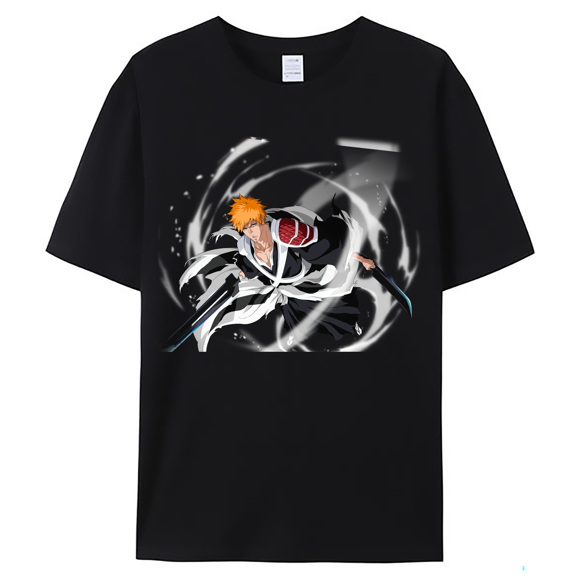 （画像用） ブリーチ 黒崎一護（くろさき いちご）BLEACH Kurosaki Ichigo レディースカジュアルプリントTシャツ（綿100％）